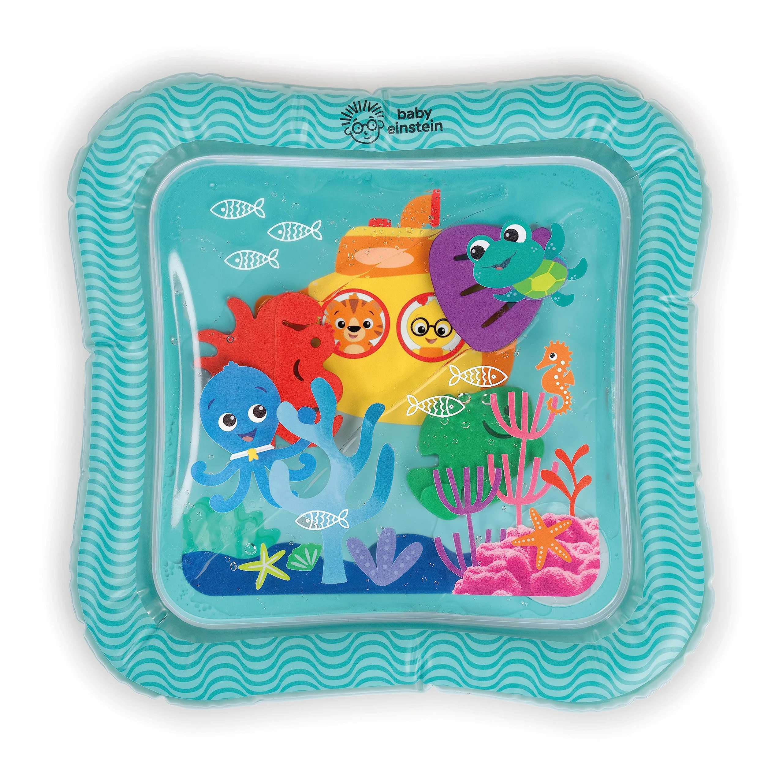 Baby Einstein Tapis d'eau Ocean Explorers Sensory Splash Water Mat pour Jeux à Plat Ventre ou Assis 0 à 36 Mois