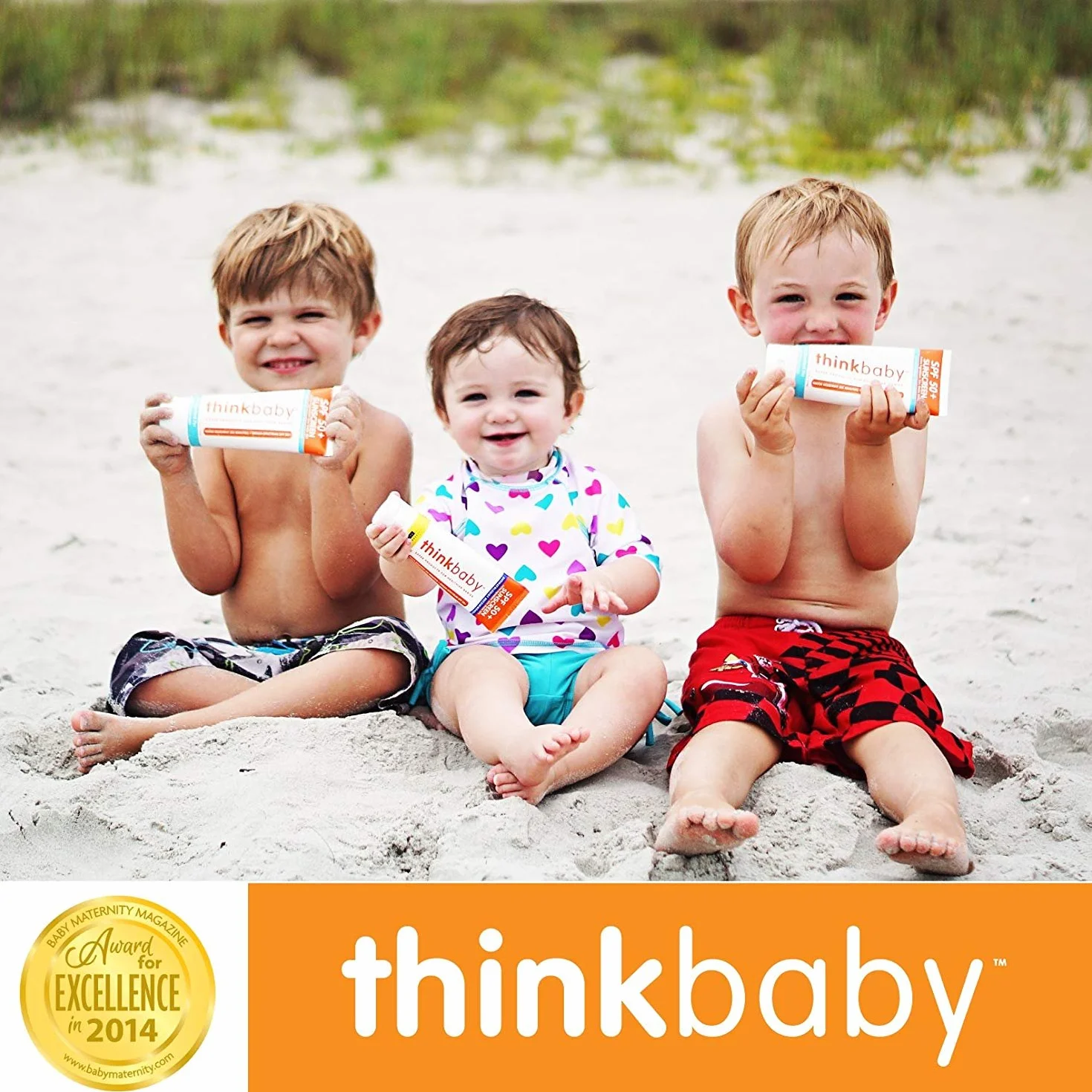 THINKBABY Lot de 2 écrans solaires SPF 50 90 ml pour bébé