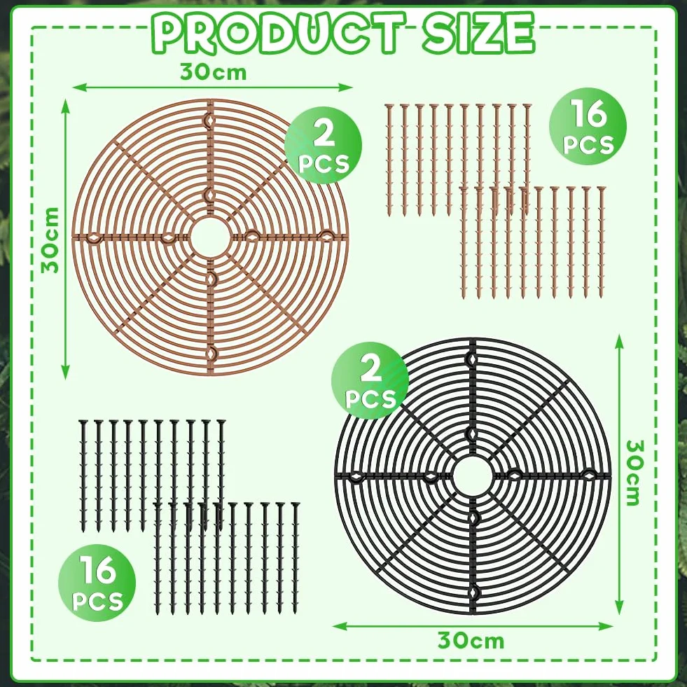Joycabin Lot de 4 Grilles de Protection pour Pot de Fleurs 30 cm Protection Plantes Chat Enfants Animaux