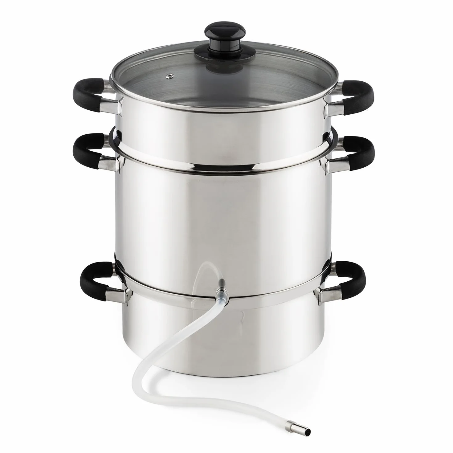 Klarstein Applebee Extracteur de jus électrique à vapeur, INOX, 1500 W, 8 L