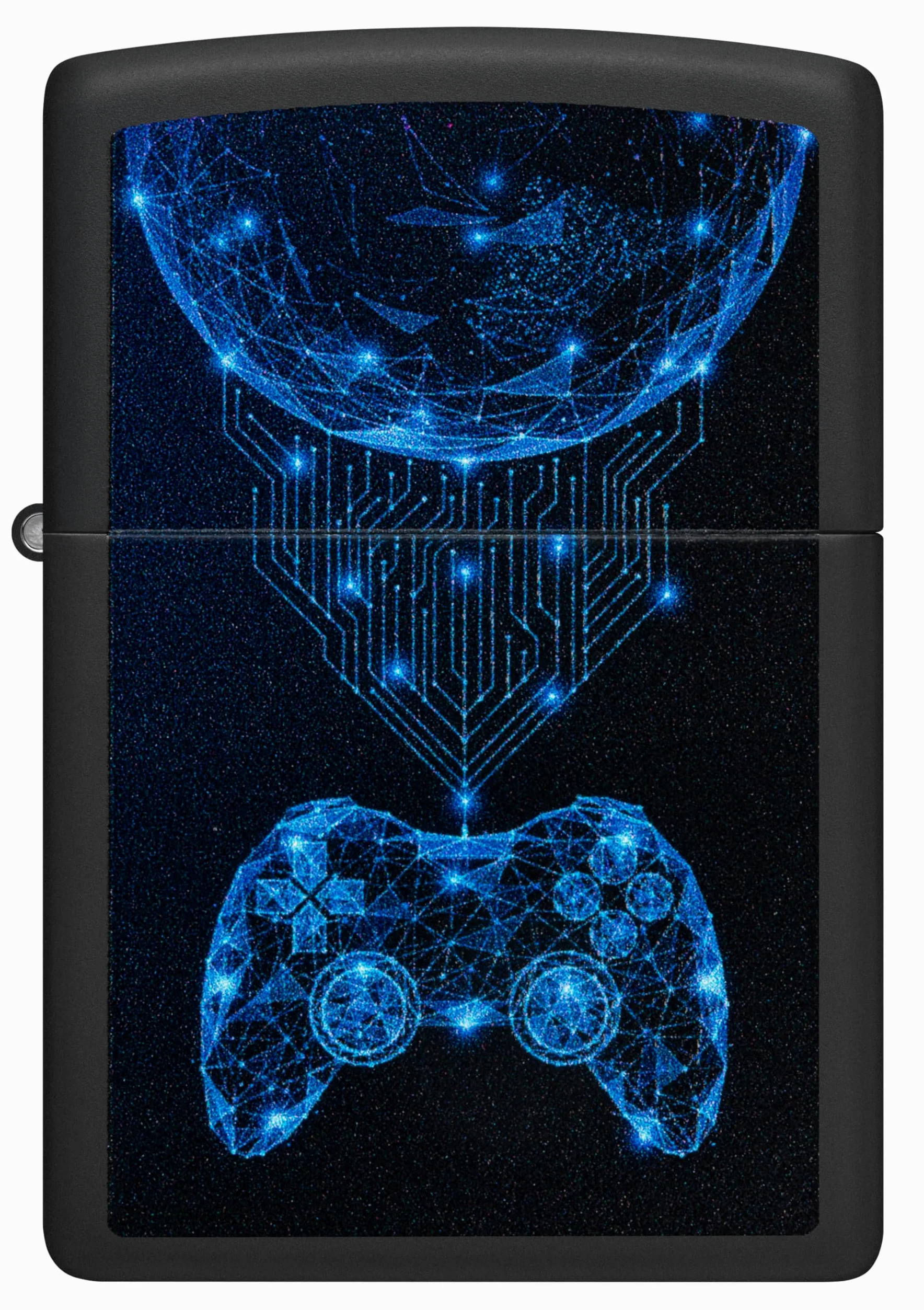 Zippo Briquet Tempête - Modèle Gaming - Finition Noire Mate avec Color Image - Rechargeable - Réutilisable - Design Coupe-Vent - Coffret Cadeau - Fabriqué aux États-Unis