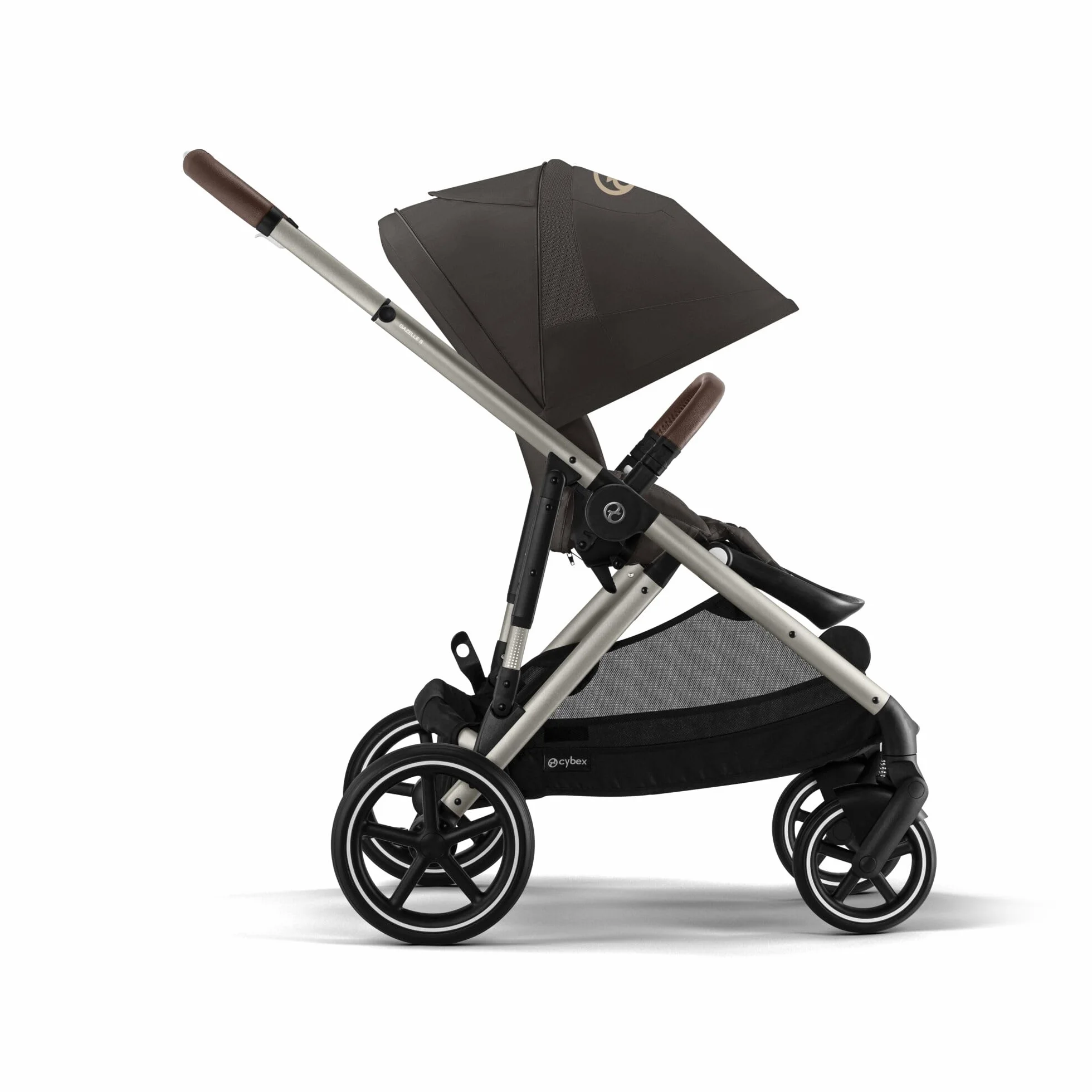 CYBEX Poussette Gold GAZELLE S, Système tout-en-1, 20+ configurations, Brun chocolat