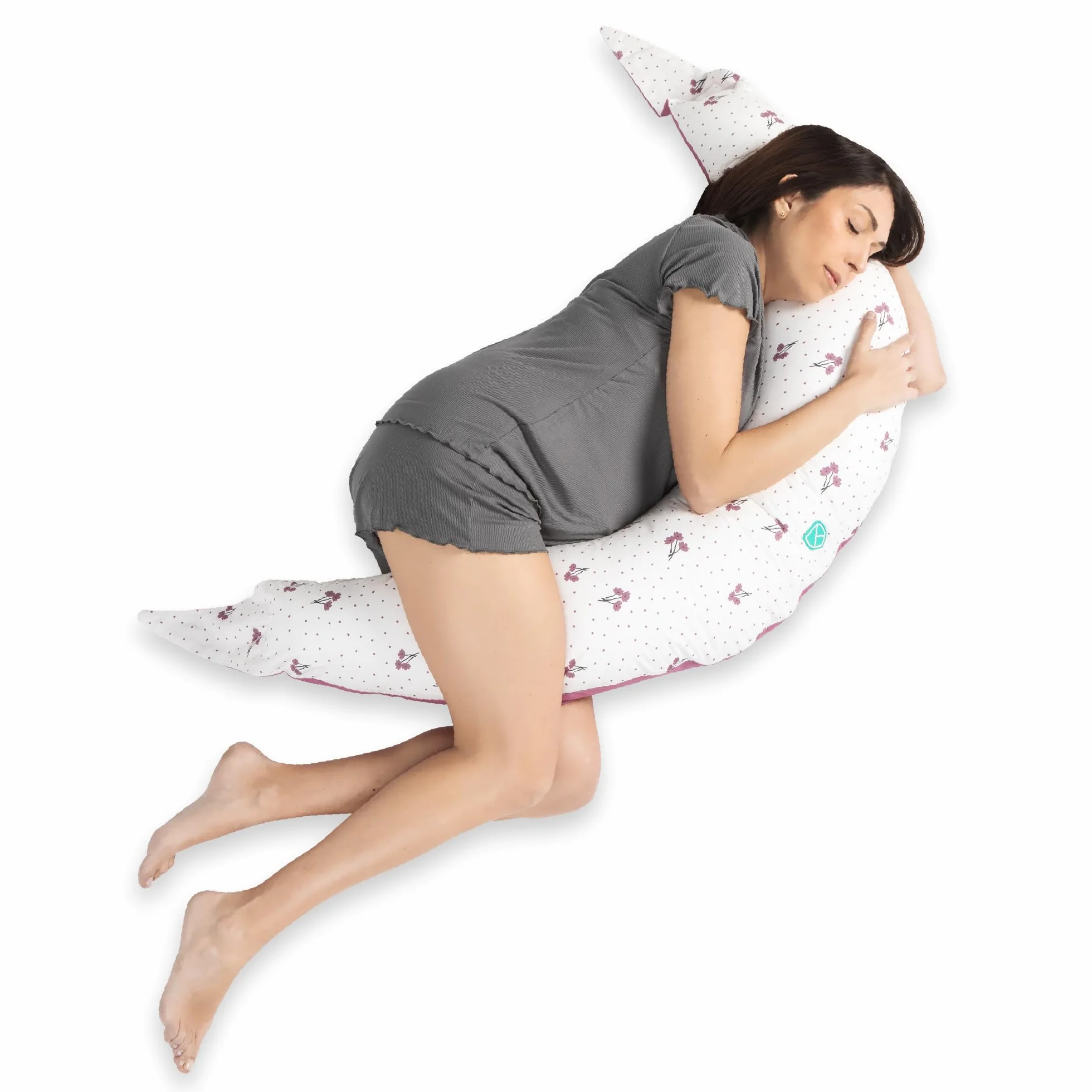 KOALA BABYCARE Coussin de Grossesse XXL - Coussin Allaitement Multifonctionnel - Housse Amovible 100% Coton