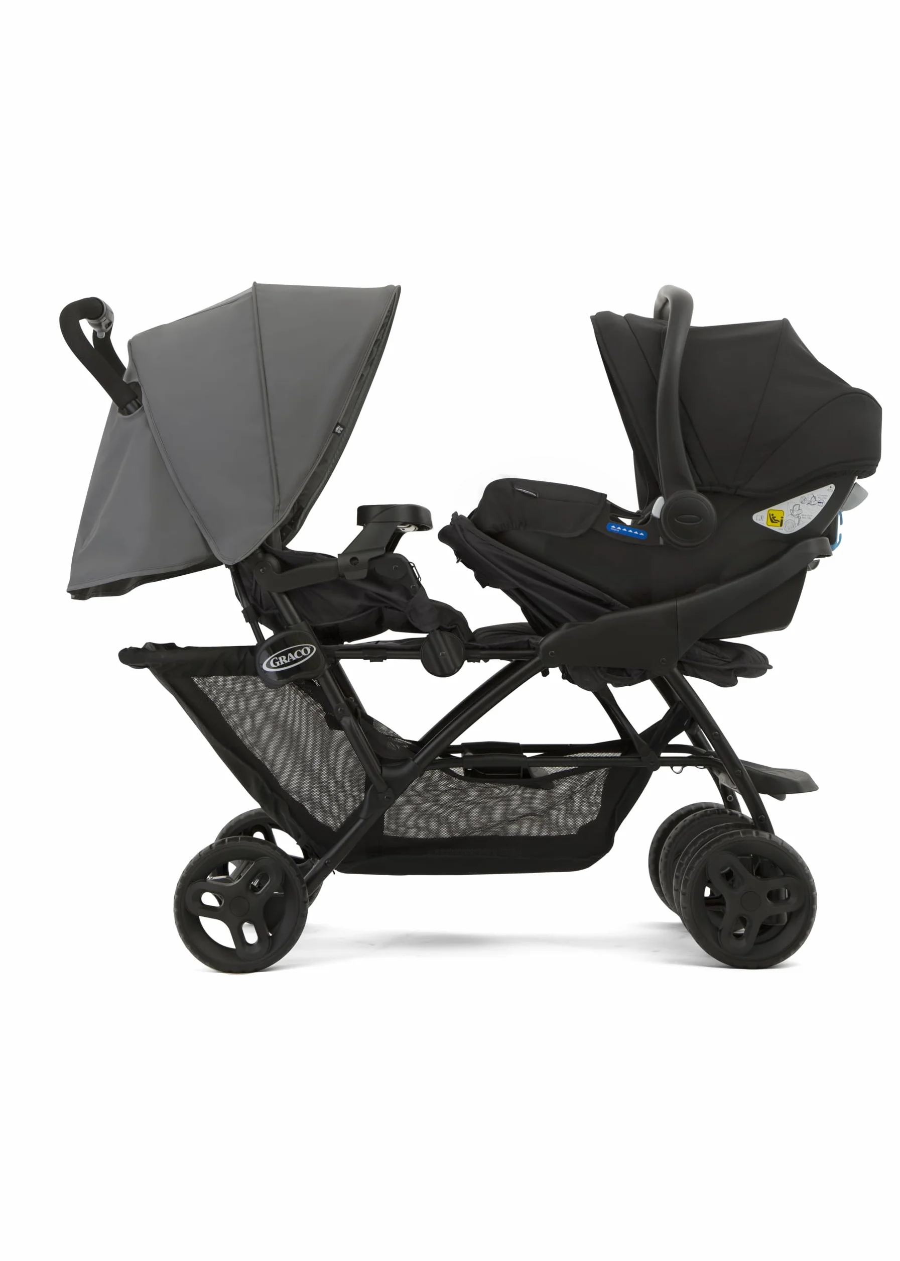 Graco Stadium Duo Poussette double 0-15 kg pliable Titanium