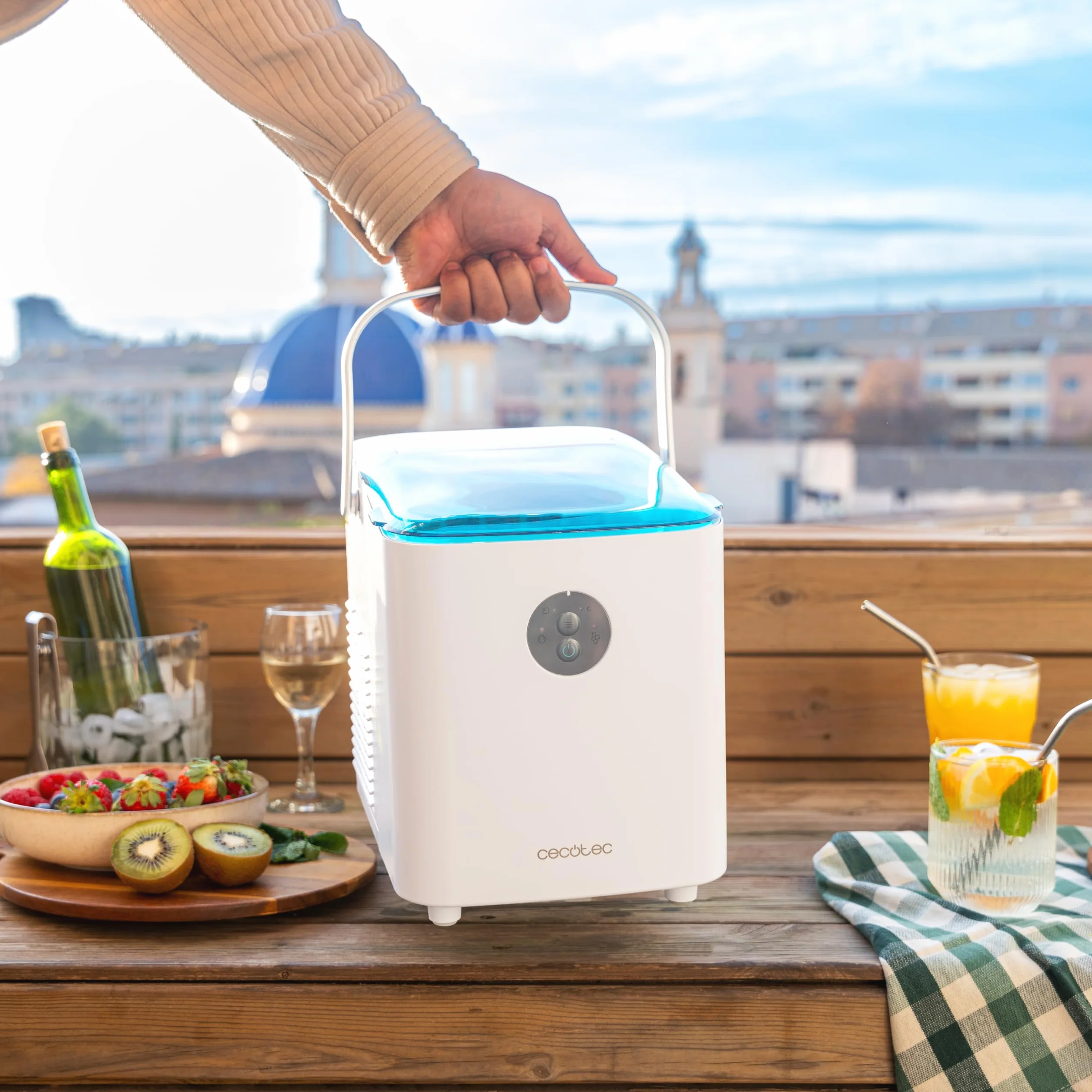 Cecotec Ice Maker Chillin' Ice 1200 Go 120W, 12 kg/24h, 2 Tailles de Cubes