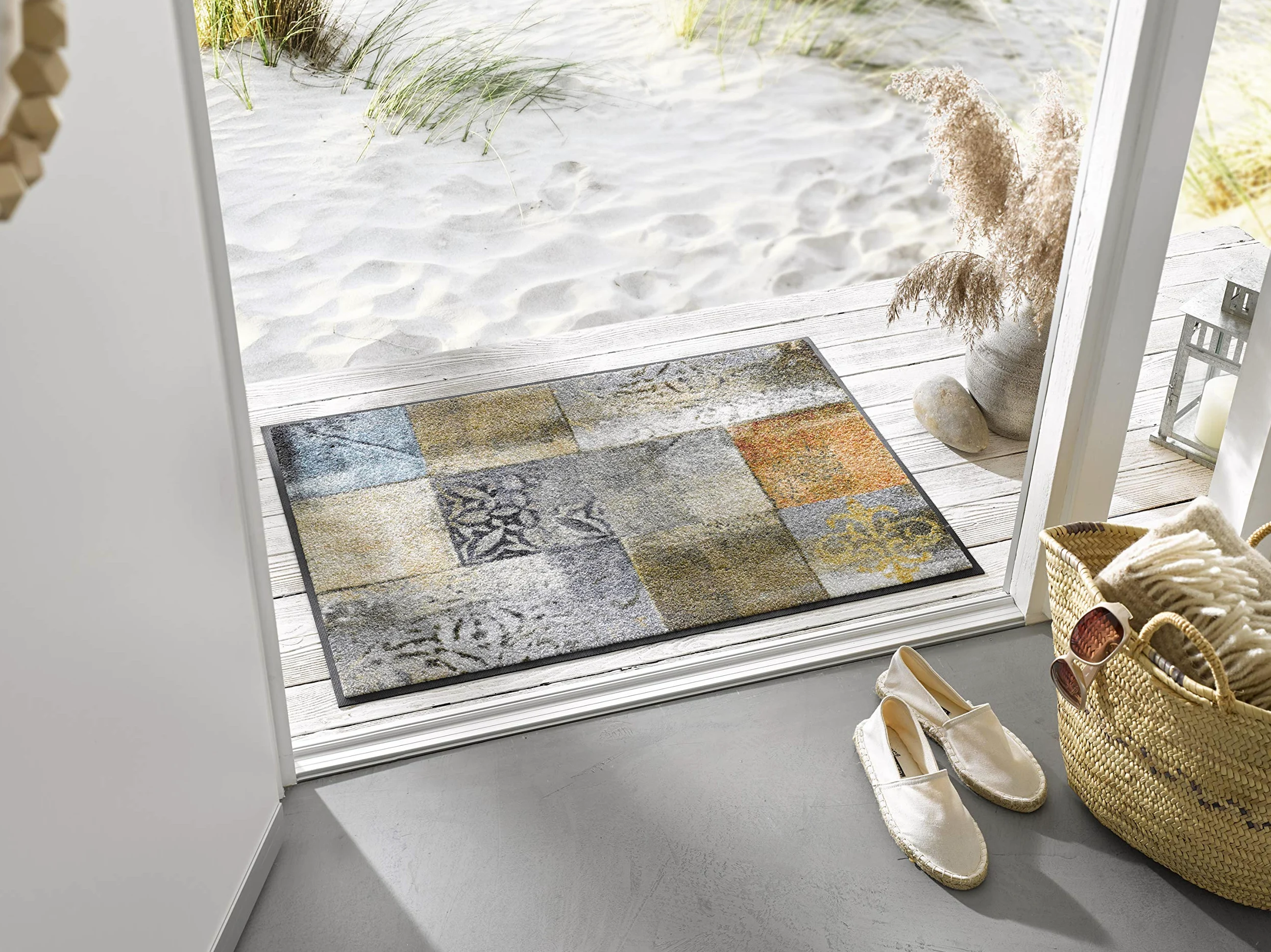 Wash+Dry Tilea Tapis Del Sol, Polyamide Dos : Caoutchouc Nitrile, Multicolore, 60x85cm