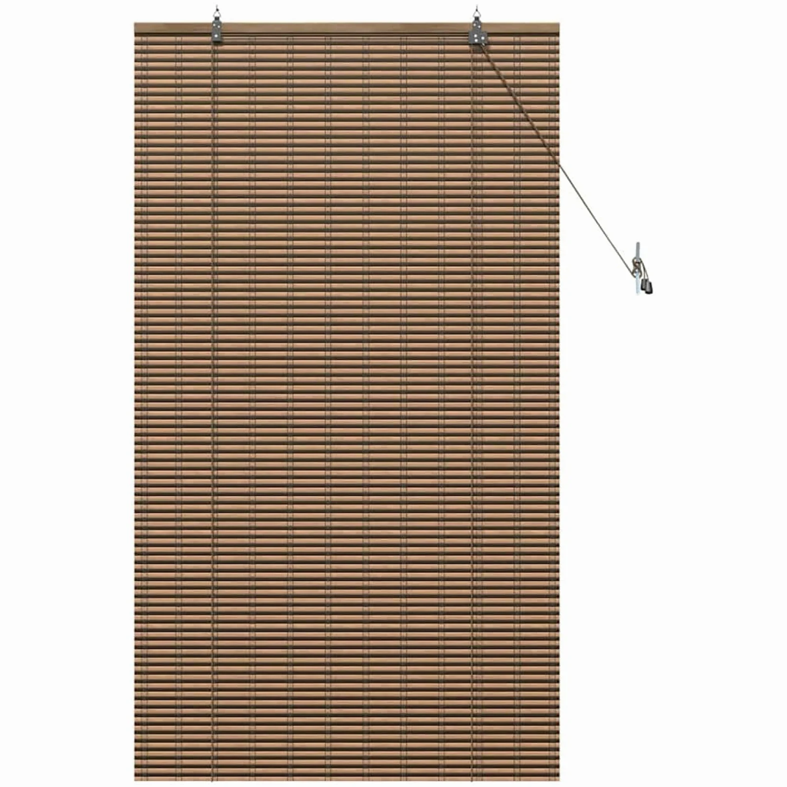 Gecheer Store plissé en bambou - 100 x 160 cm - Pare-vue - Protection solaire - Marron