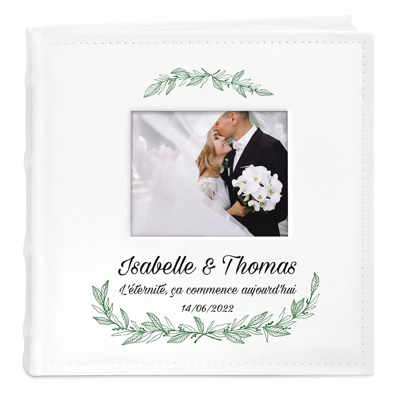 Maverton Album photos à pochettes personnalisé avec poche ouvrable couverture cadeau mariage