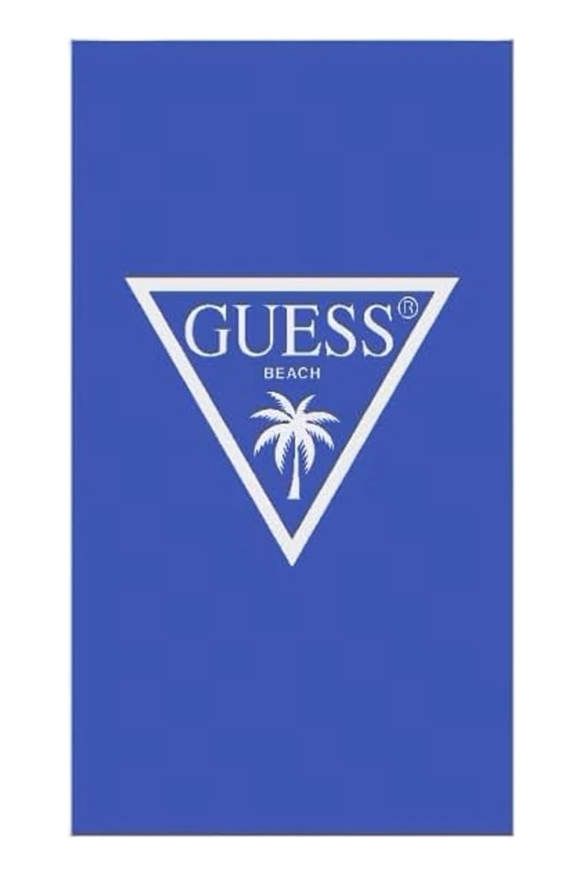 Guess Serviette de Plage Logo Triangulaire avec Paume E5GZ14SG00P G7M1 Florescent Bleu