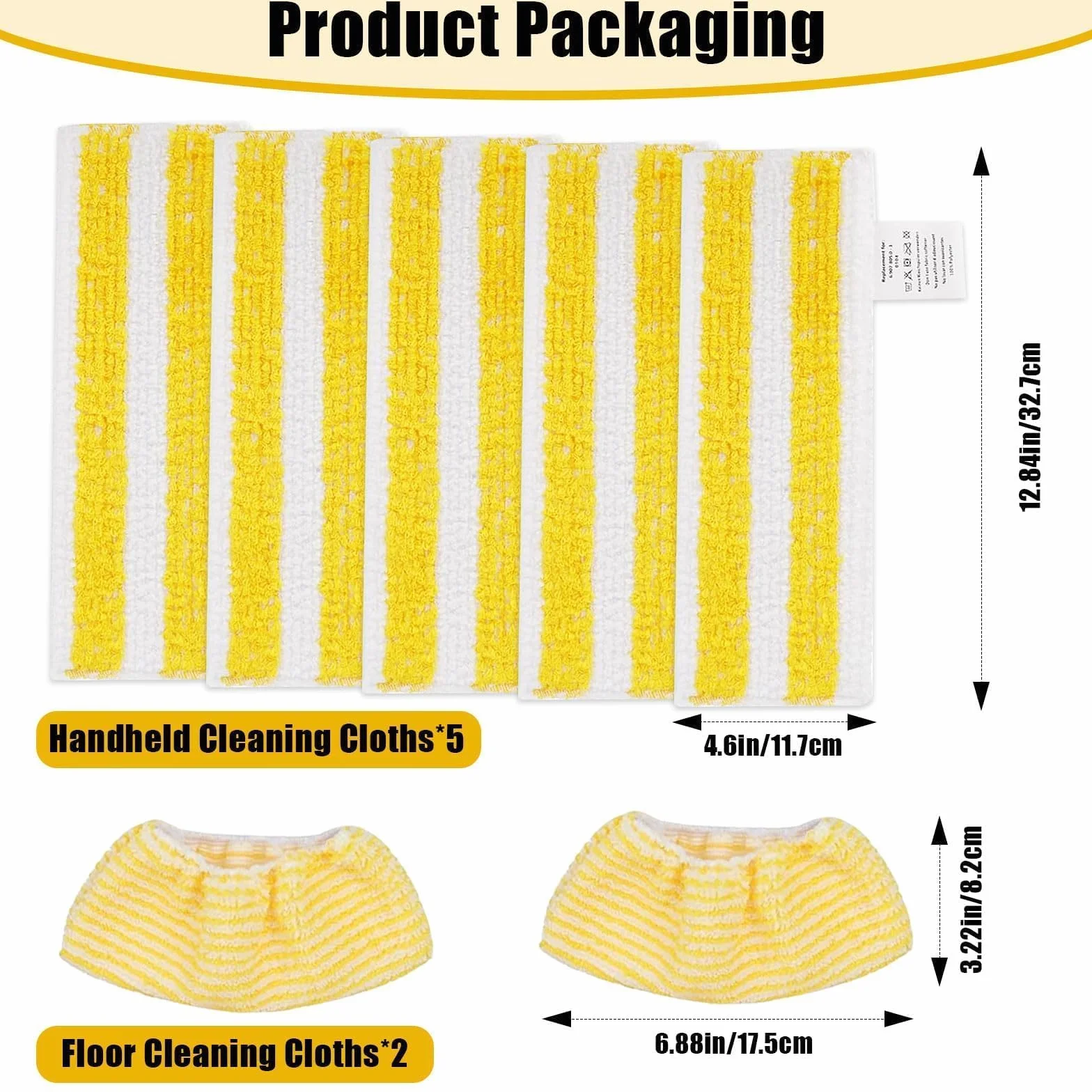 Lot de 7 Chiffons de Rechange en Microfibre Compatible SC1 SC2 SC3 SC4 SC5, Bonnettes pour Nettoyeurs à Vapeur