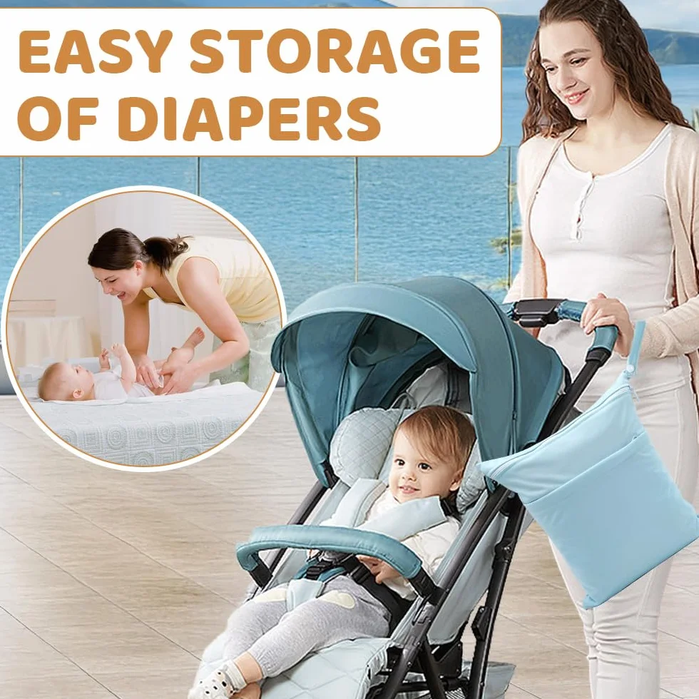 Lot de 2 Sacs étanches réutilisables pour Natation avec Double Fermeture éclair, Sac de Piscine Voyage Plage
