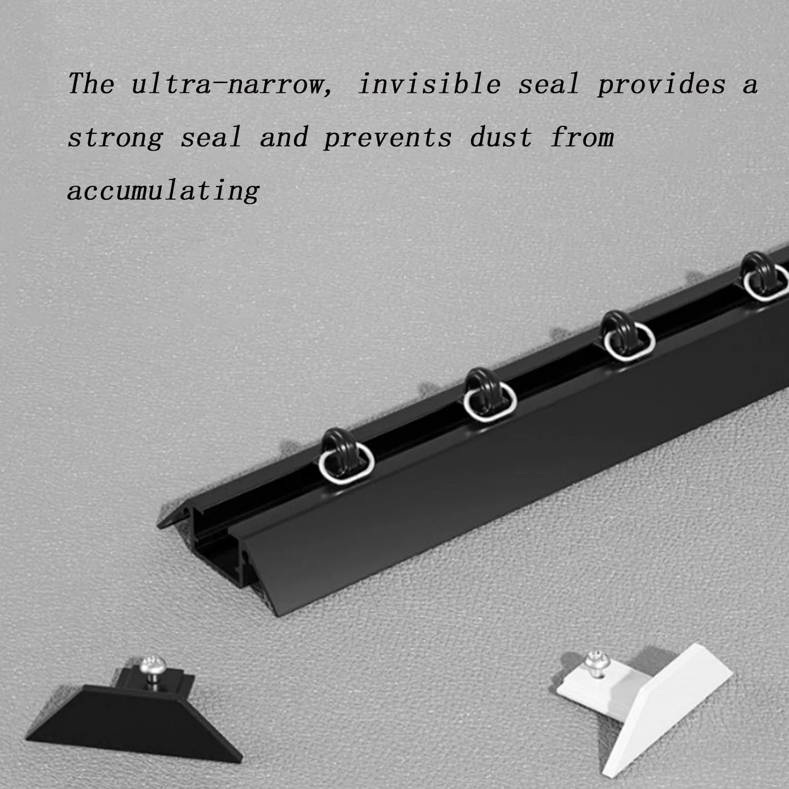 Tringles à rideaux silencieuses, rails invisibles ultra-fins montés sur le dessus, fonctionnement fluide et silencieux, adaptés aux baies vitrées et aux balcons(White,220cm)