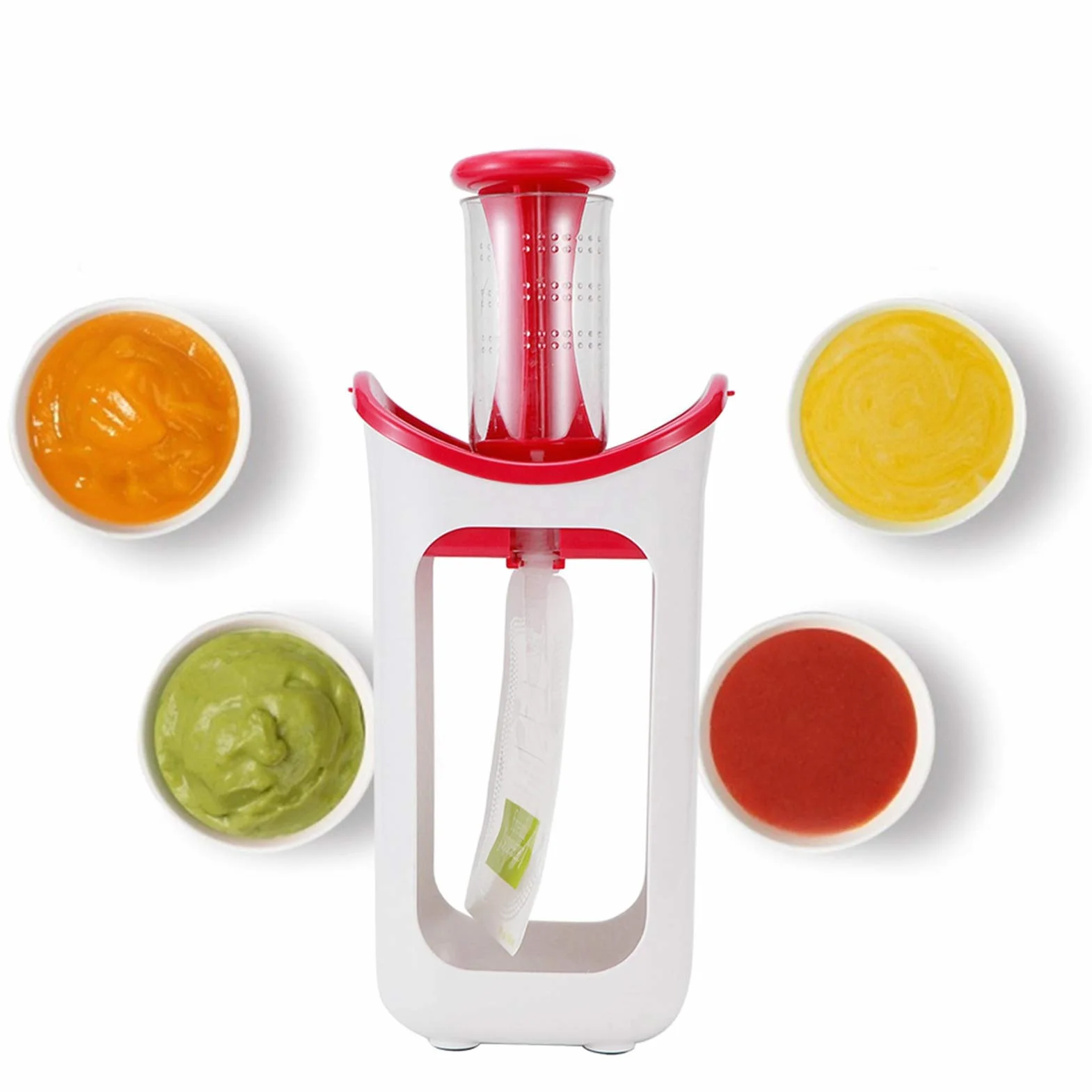 Robot Culinaire Pour Enfants, Machine à Aliments Pour Bébés, Presse-purée De Fruits, Rouge