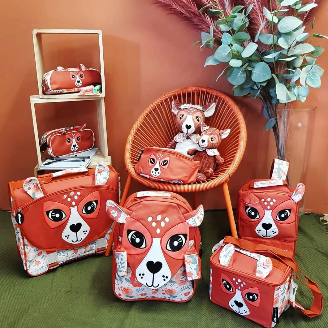 Les Déglingos Trousse de Toilette Bébé Mélimélos la Biche Sac Enfant Voyage Fille Garçon 1 Ensemble
