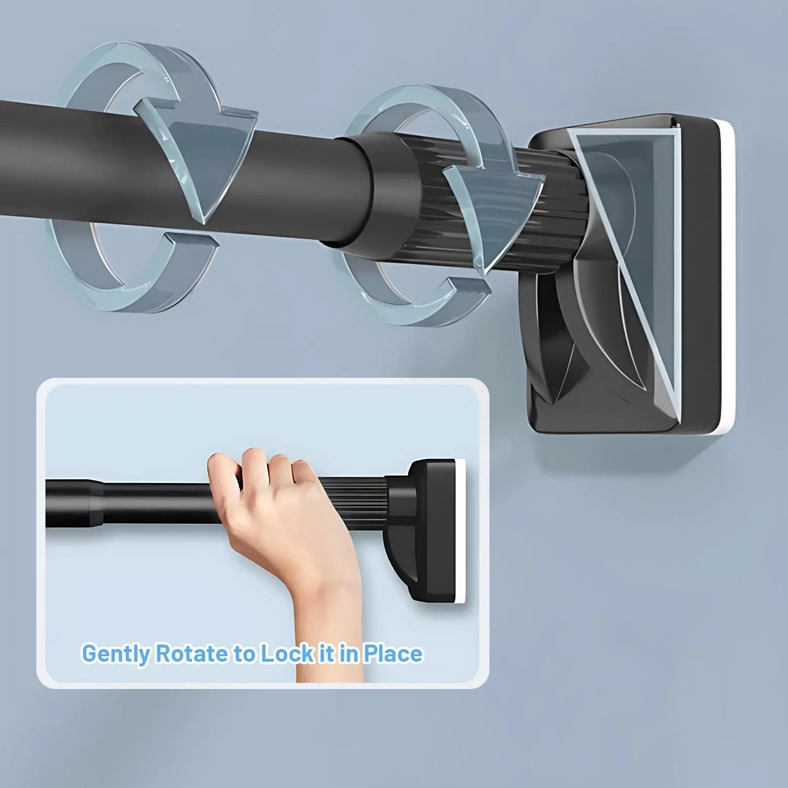 Tringle de Rideau de Douche Réglable 40-350 cm Barre Télescopique Extensible Tringle à Rideaux Tension Sans Percage pour Salle de Bain Cuisine Porte(Silver,160-250cm/62"-98")