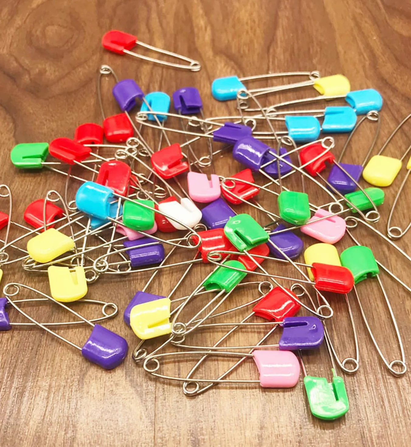 Épingles à Nourrice Sécurisées 40mm 50 PCS Multicolore pour Couches et Vêtements