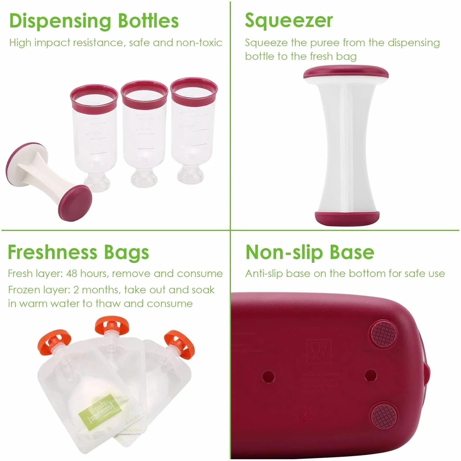 Station De Compression Pour Aliments Pour Bébé 26x12.5x23cm Portable Machine À Aliments Pour Bébé