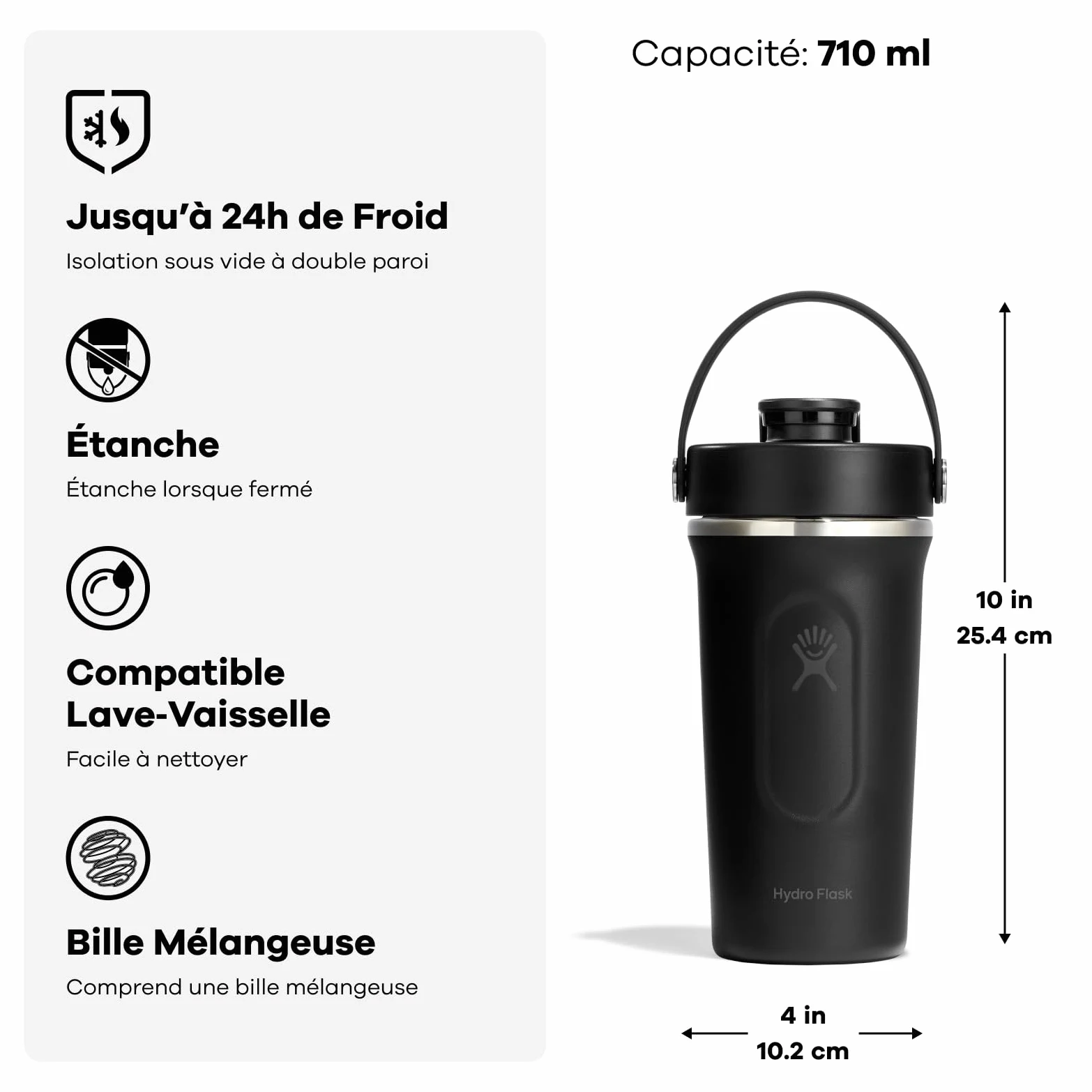 Hydro Flask - Insulated Stainless Steel Shaker Bottle 710 ml (24 oz)