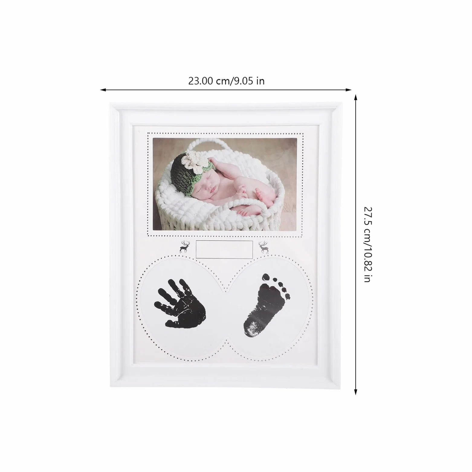 Cadre Photo Personnalisé Blanc Souvenir Naissance Mains Décoration Maison