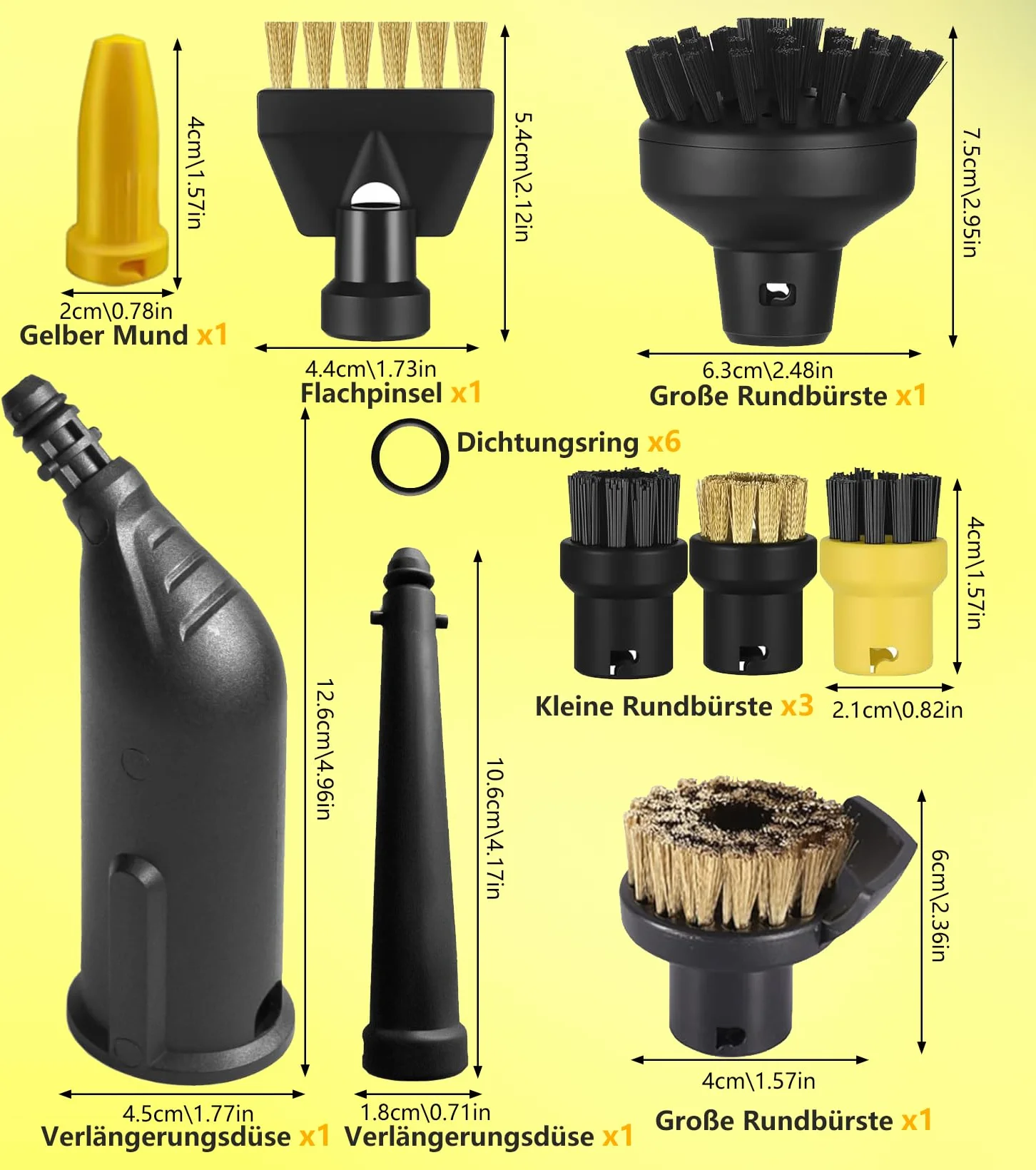 Kärcher SC1 SC2 SC3 SC4 SC5 accessoires nettoyeur vapeur lot 15 pièces brosse laiton