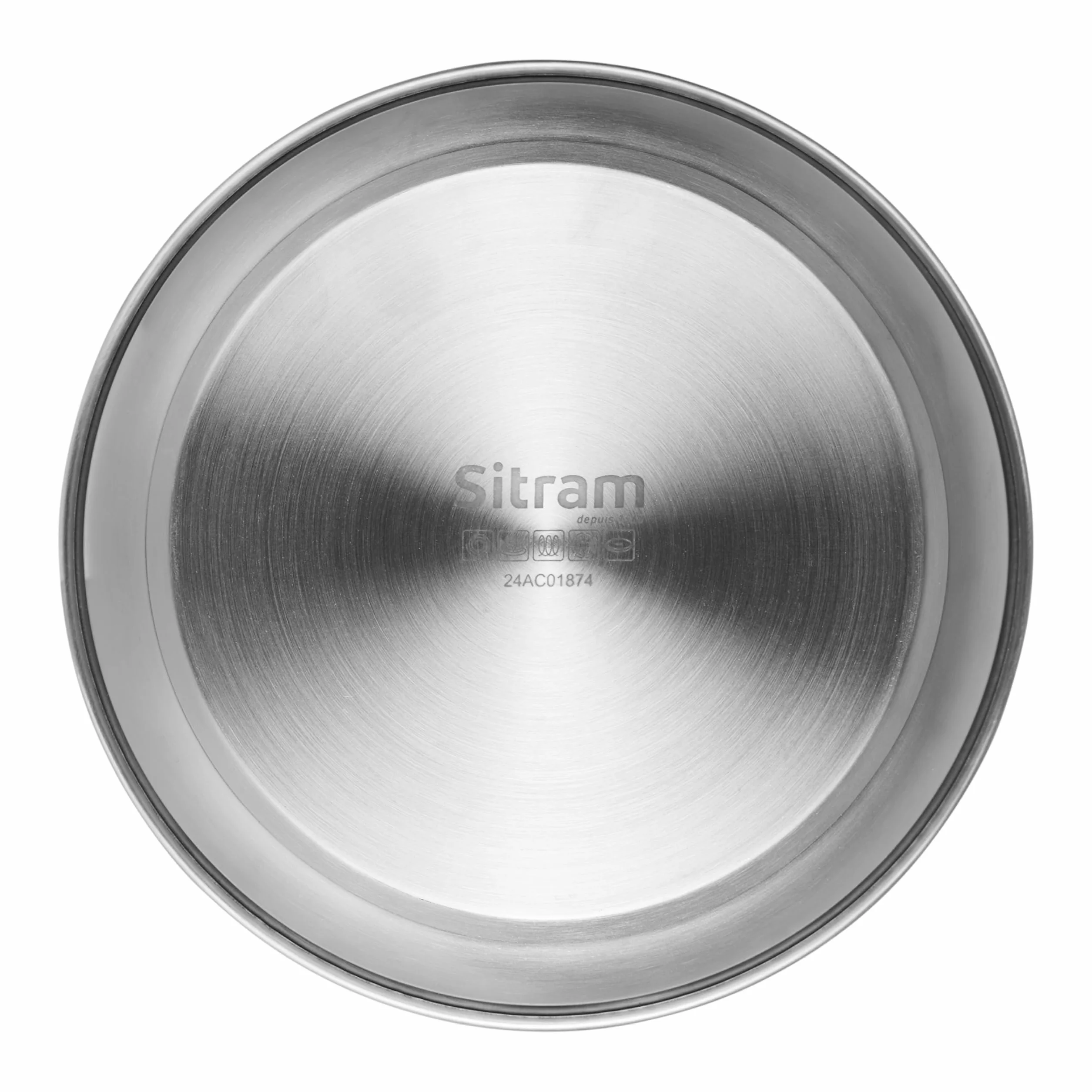 Sitram ARPEGE Lot de 3 Poêles Acier Inoxydable Ø 20,24,28 cm Tous feux Induction