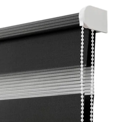 GoodHome Store Enrouleur Jour/Nuit Elin Noir 120 x 180 cm