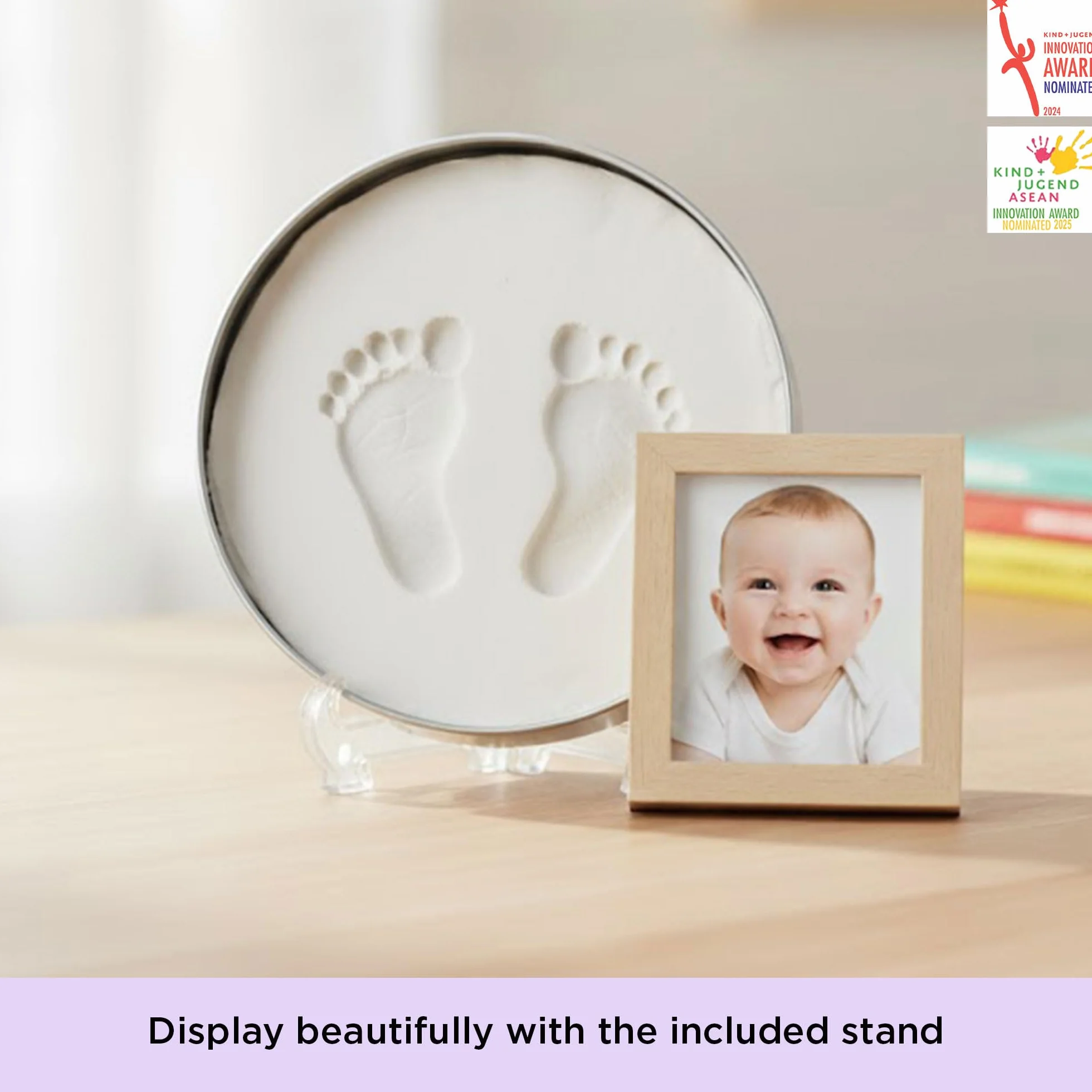 Dooky Happy Hands 2D Set empreinte main bébé souvenir boîte aluminium pâte à modeler