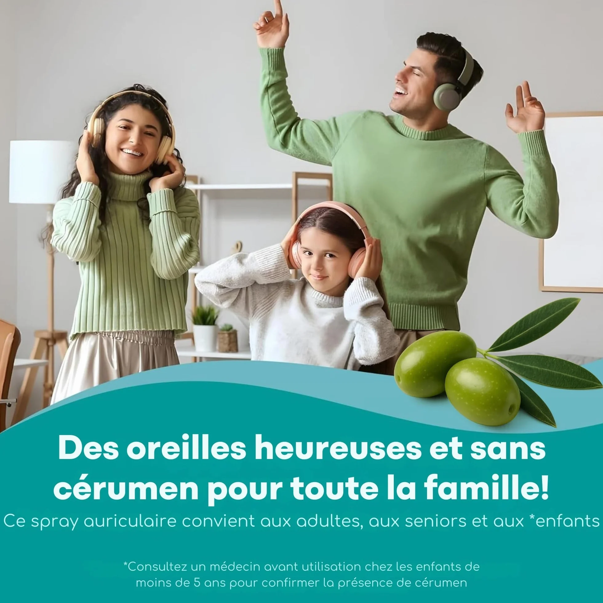 Medi Grade Spray d'Huile d'Olive pour Oreilles Bouchées 20ml – Nettoyant Auriculaire 100% Naturel
