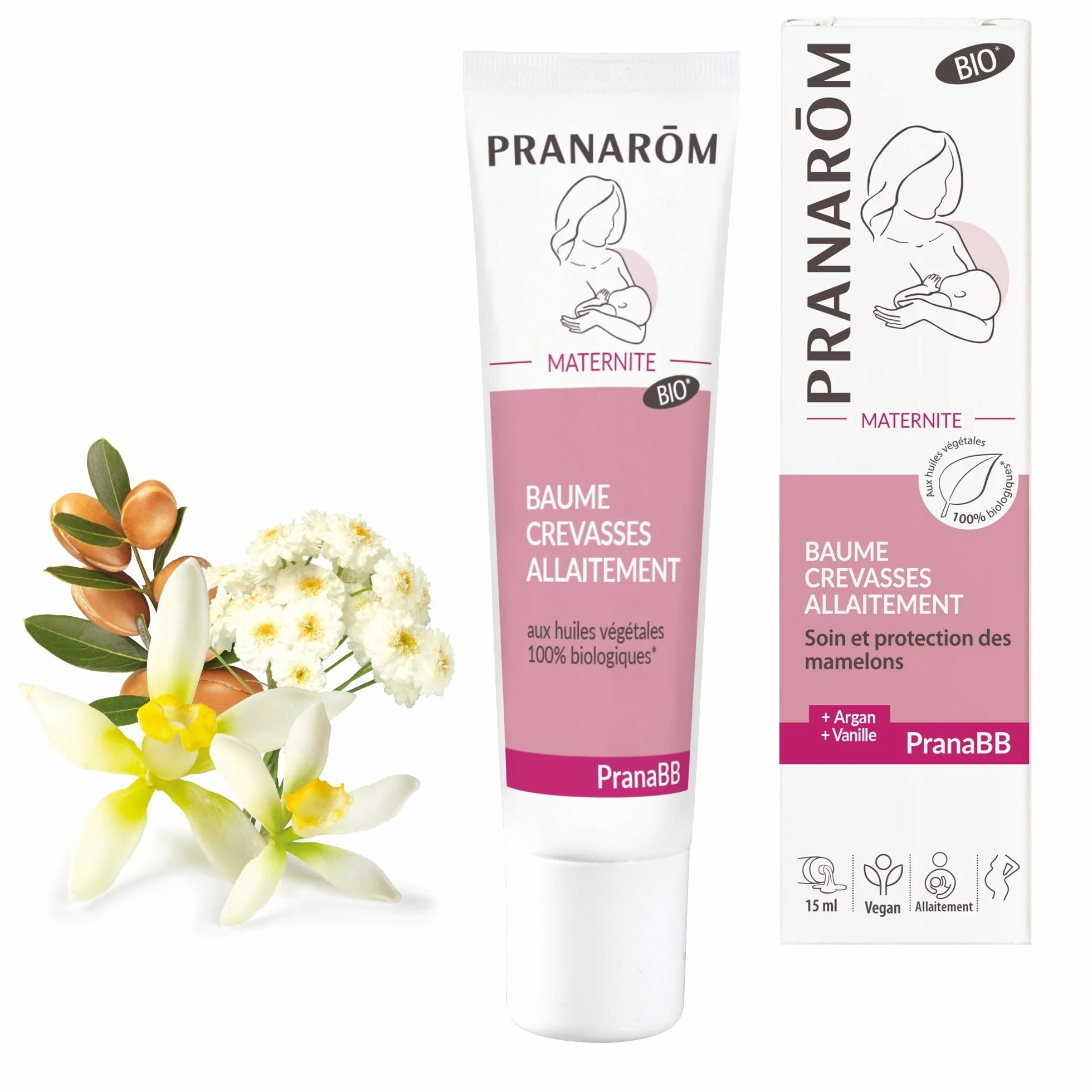 Pranarôm PranaBB Baume Crevasses Allaitement Bio 15 ml