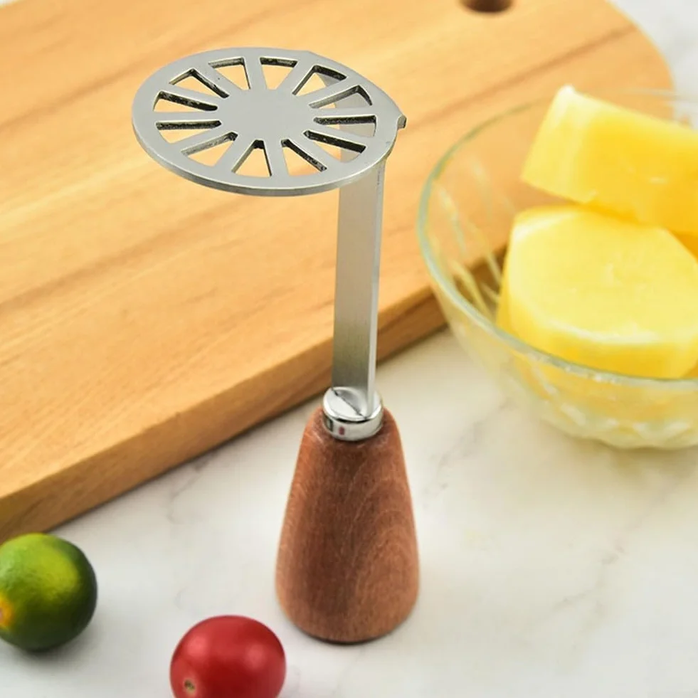 Presse-purée solide en bois pour pommes de terre et patates douces