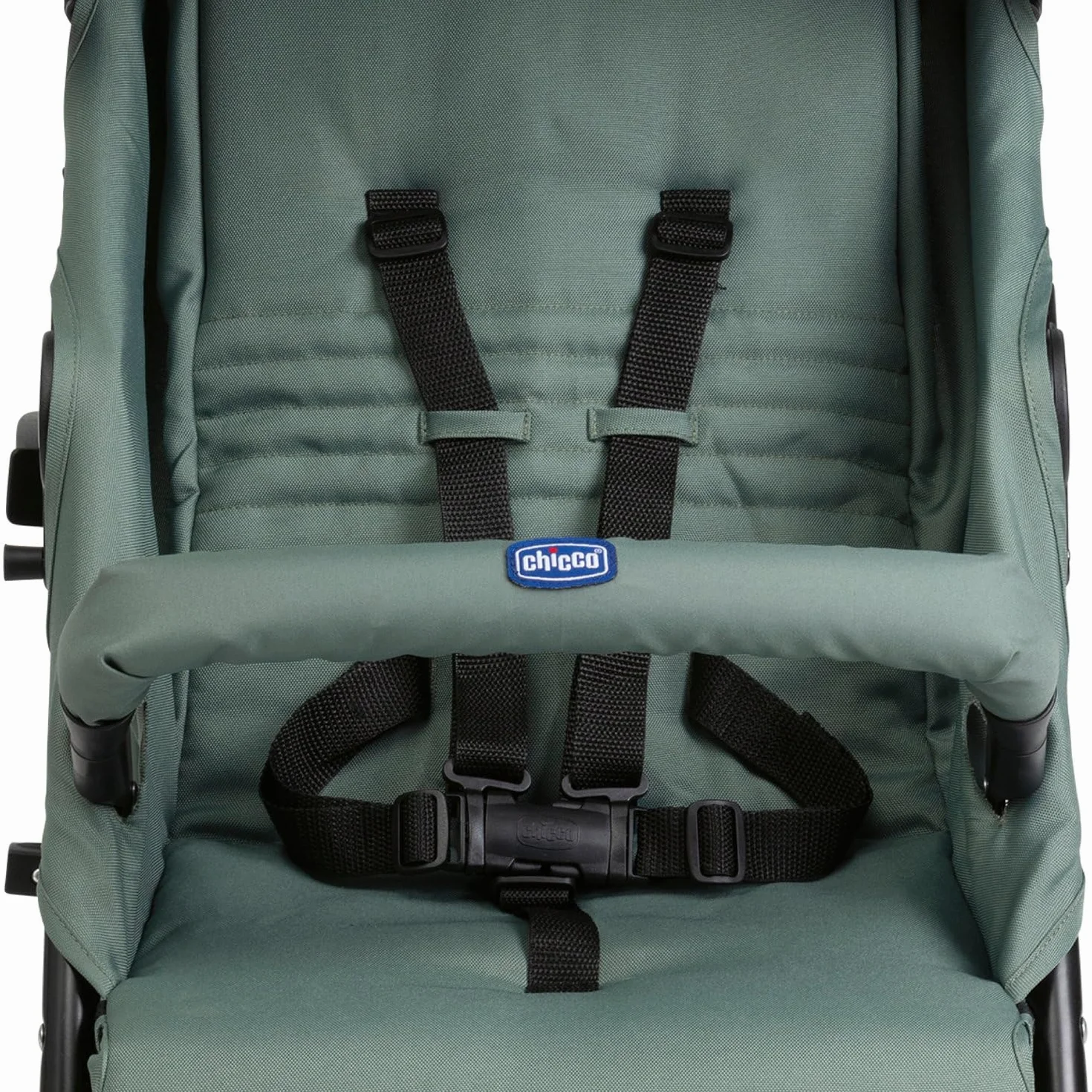 Chicco Echo Lite Poussette canne bébé légère 0-22 kg dossier inclinable 4 positions siège spacieux double frein roues pivotantes vert