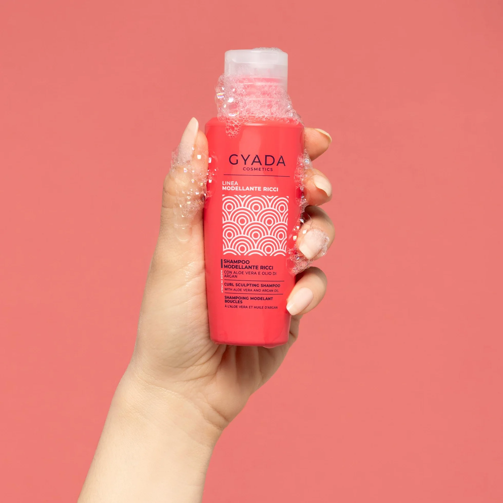 GYADA COSMETICS Shampooing Remodelant Bouclé cheveux bouclés ondulés Aloe Vera huile Argan 100 ml
