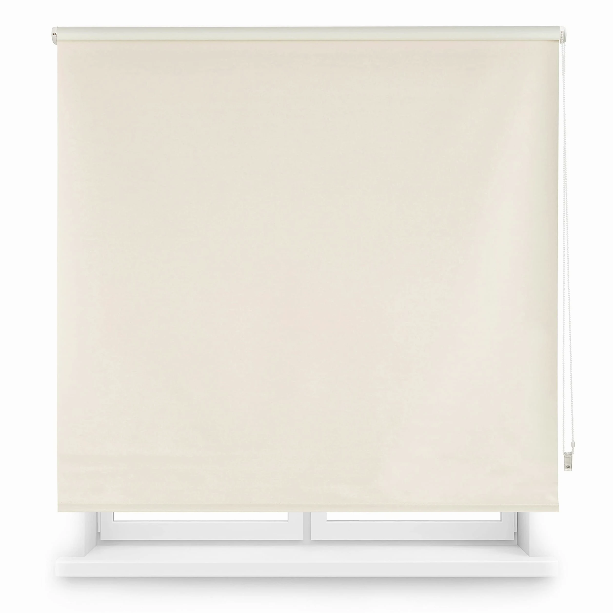 Store Enrouleur Occultant Uni Premium - Beige 120 x 230 cm - Isolation Lumière, Froid et Chaleur - Polyester Occultant Thermique