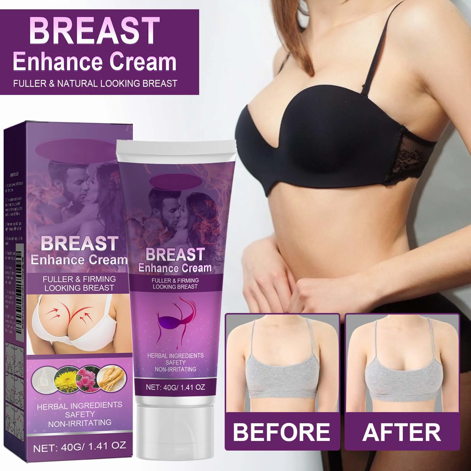 Crème d'amélioration de la Poitrine, Creme Augmentante et Hydratante, Raffermissante et Lifting pour les Seins