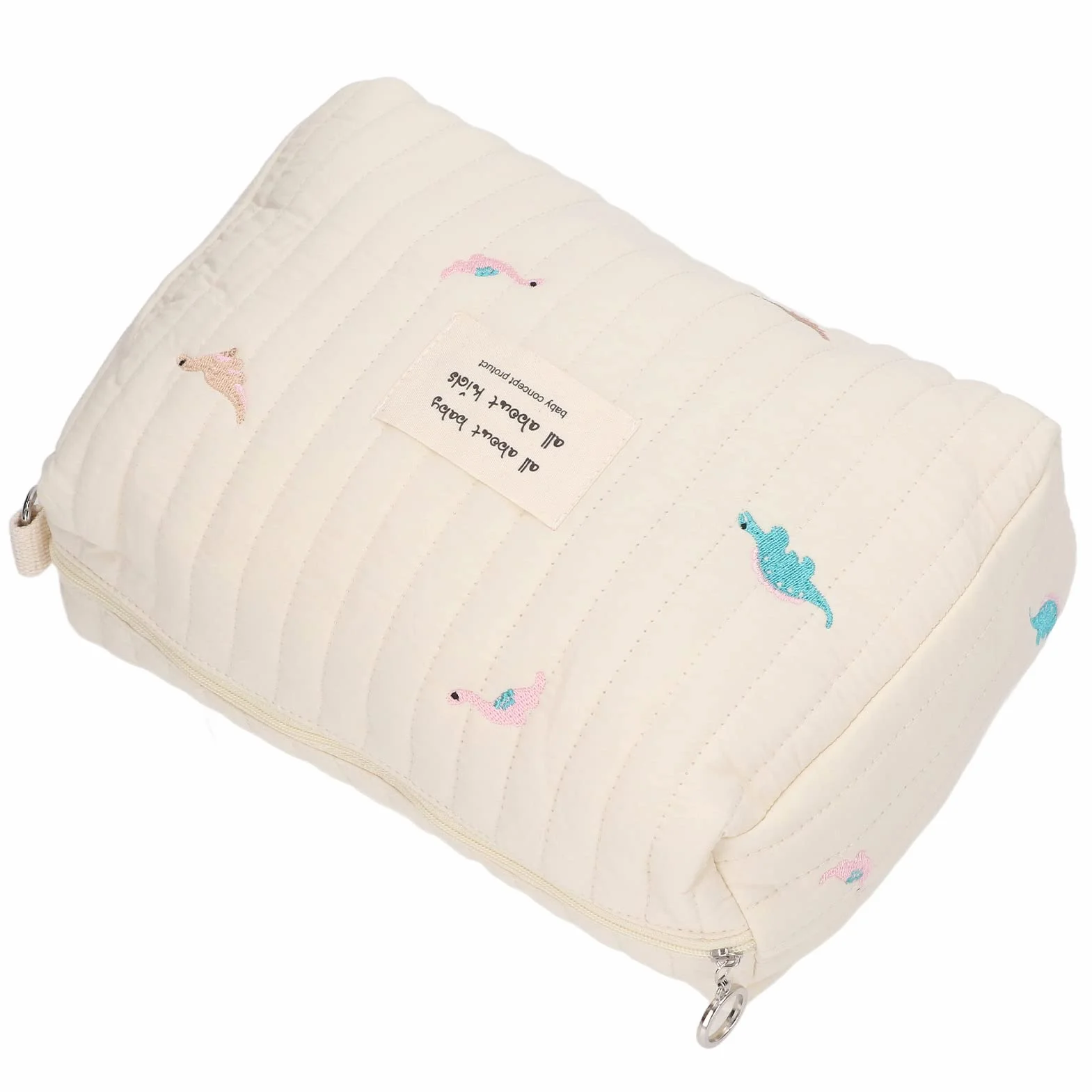 Pochette pour Biberon à Langer Trousse de Toilette à Fermeture éclair Rangement Portable Bébé Voyage Dinosaure