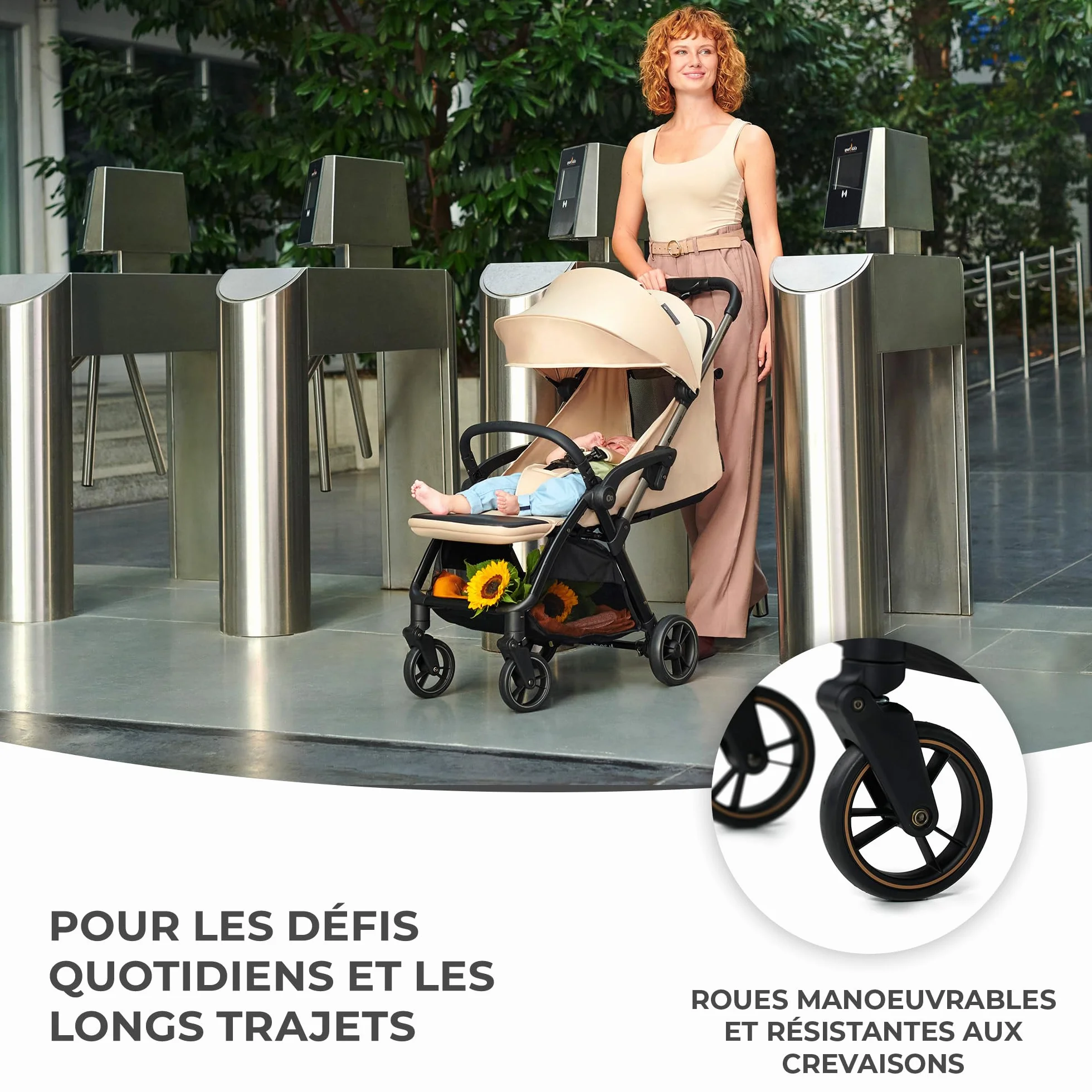 Kinderkraft APINO Poussette Légère 7,5 kg Pliage Automatique Auto Folding Noir