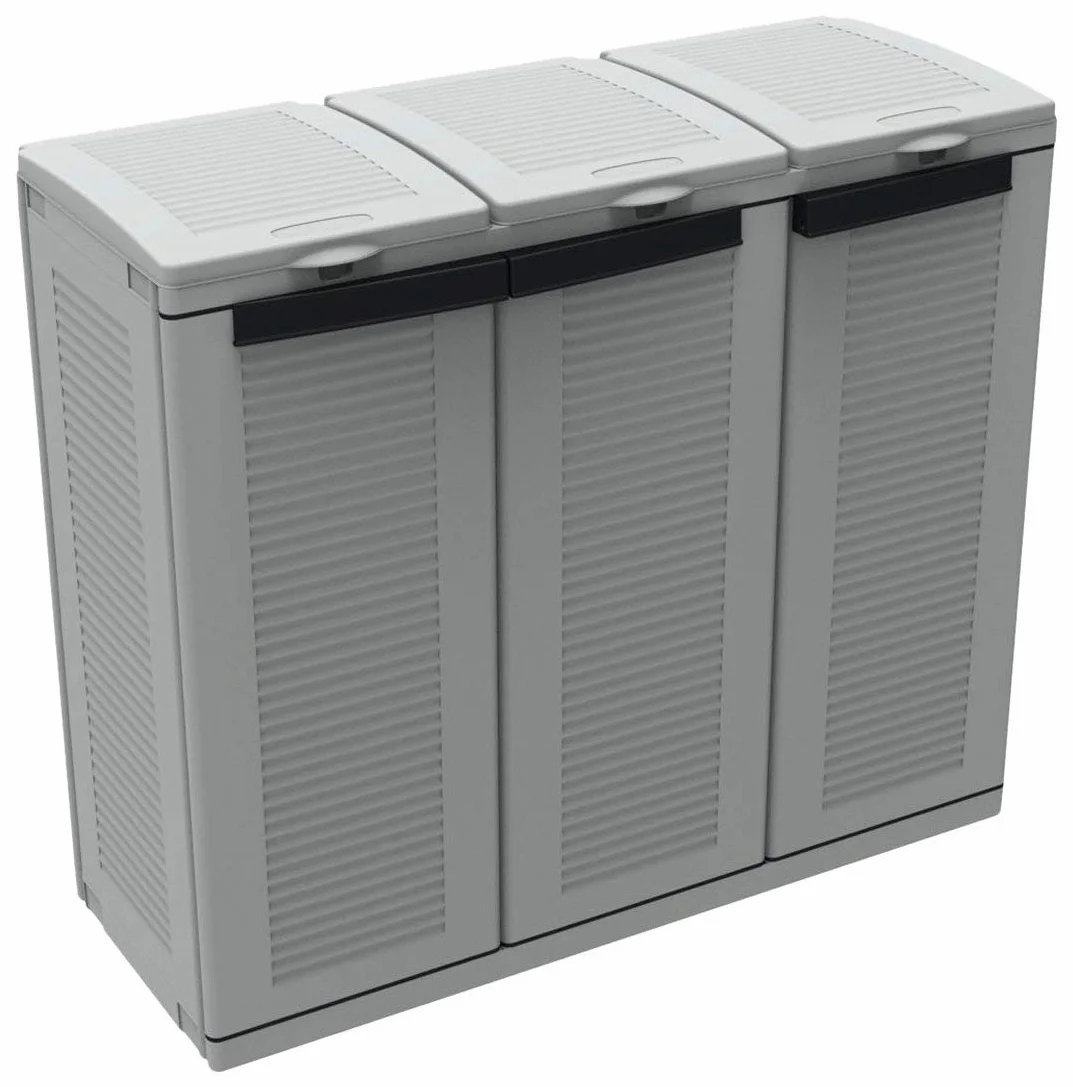 Terry Ecocab 3 Poubelle Recyclage 3 Compartiments 102x39x88,7 cm