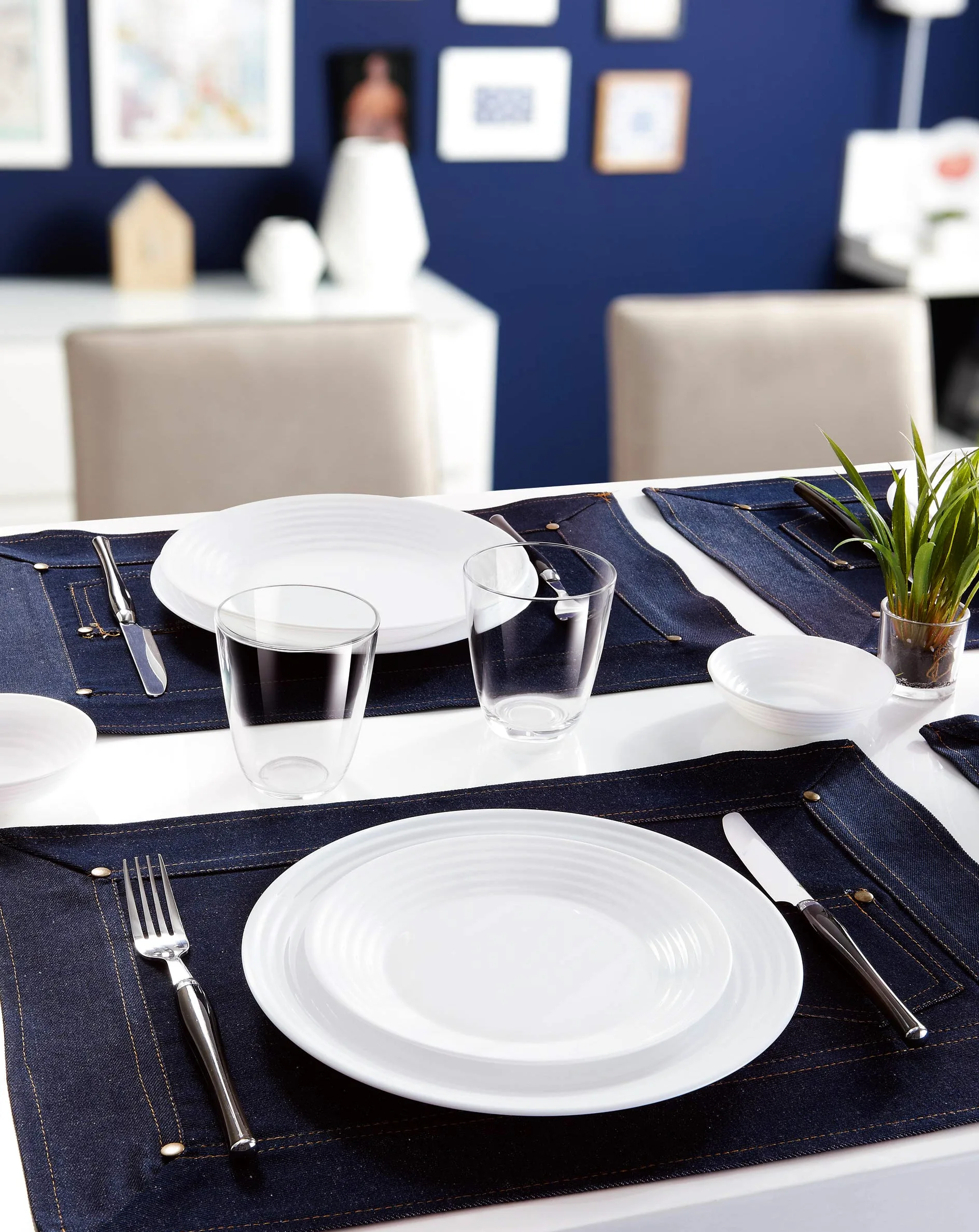 Luminarc Arc Harena Service de Table en Verre Opale Extra résistant pour 6 Personnes, 18 pièces, 100% hygiénique, Blanc (Lot de 2)