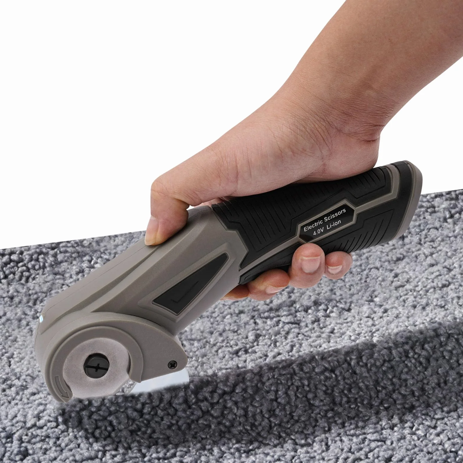 Cisaille éLectrique Coupeuse Carton Sans Fil Ciseaux Tissu Coupe-Tissu Portable Rechargeable Cuir Papier Tapis Chiffon Rond Couteau Cutter Cisailles Lame DiamèTre Moquette Papier Jeans