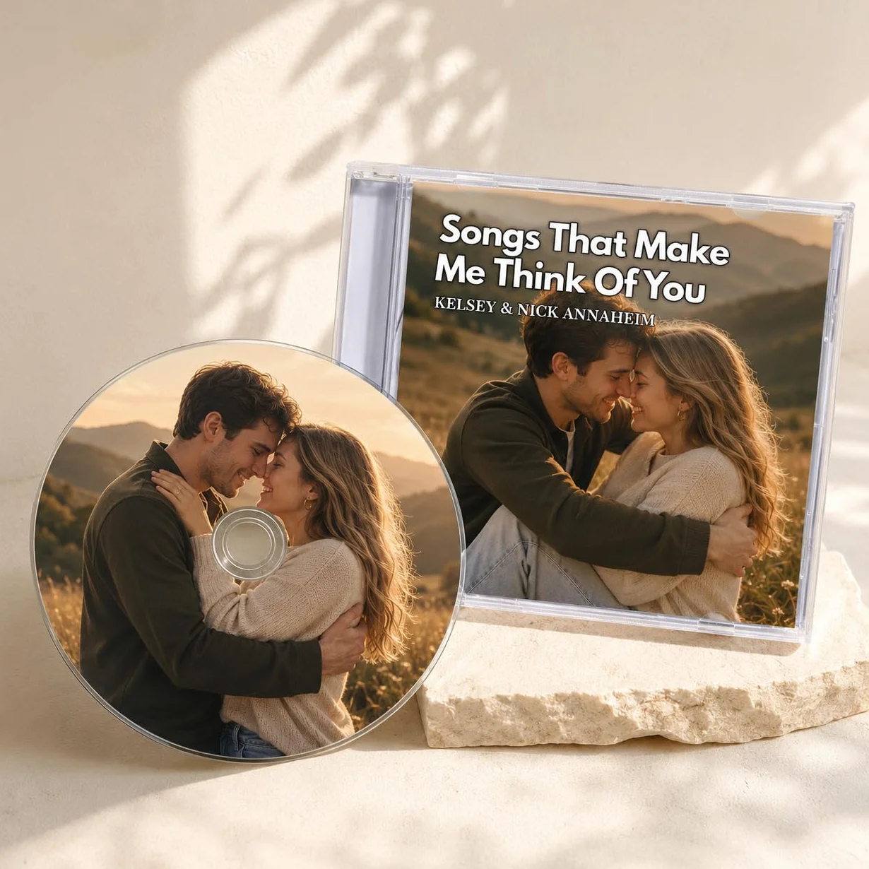 CD Personnalisé avec Photo Texte Cadeau Homme Femme Couple Album Musical Spotify Anniversaire Mariage Noël