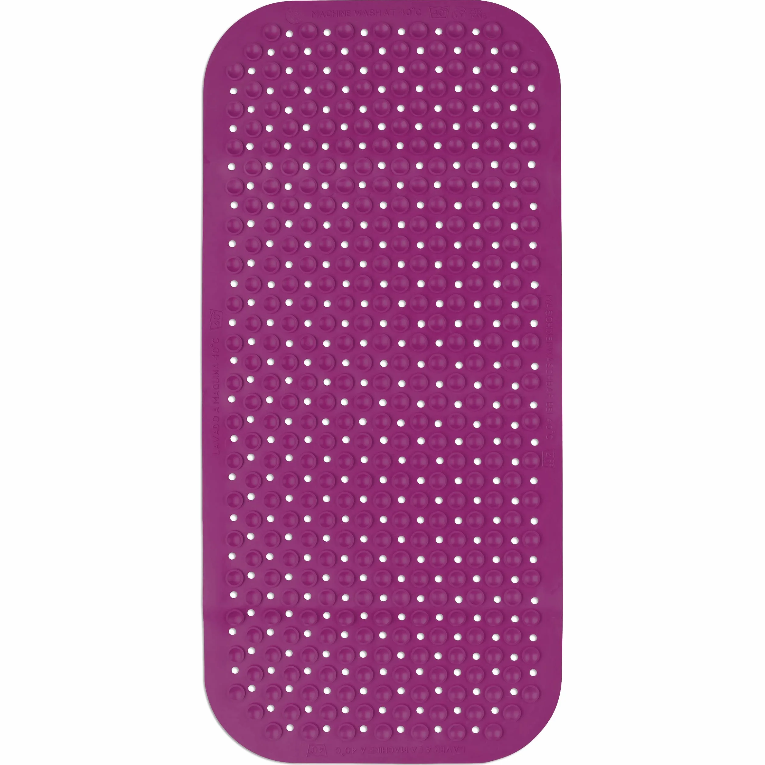 Tapis de baignoire antidérapant sans plastique FSC 76 x 34 cm Violet
