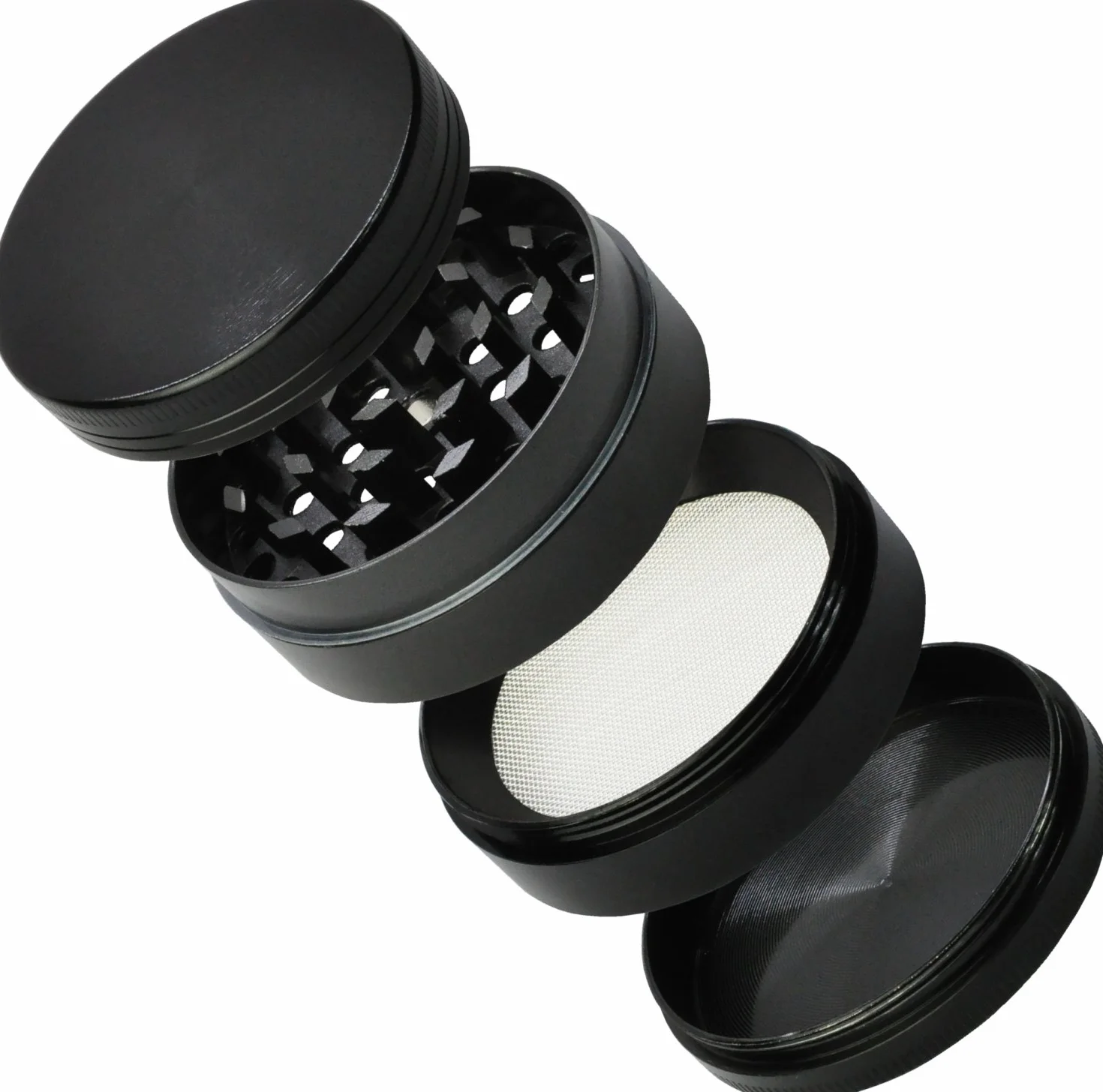 Moulin Grinder à Epices en Alliage de Zinc 53mm Noir