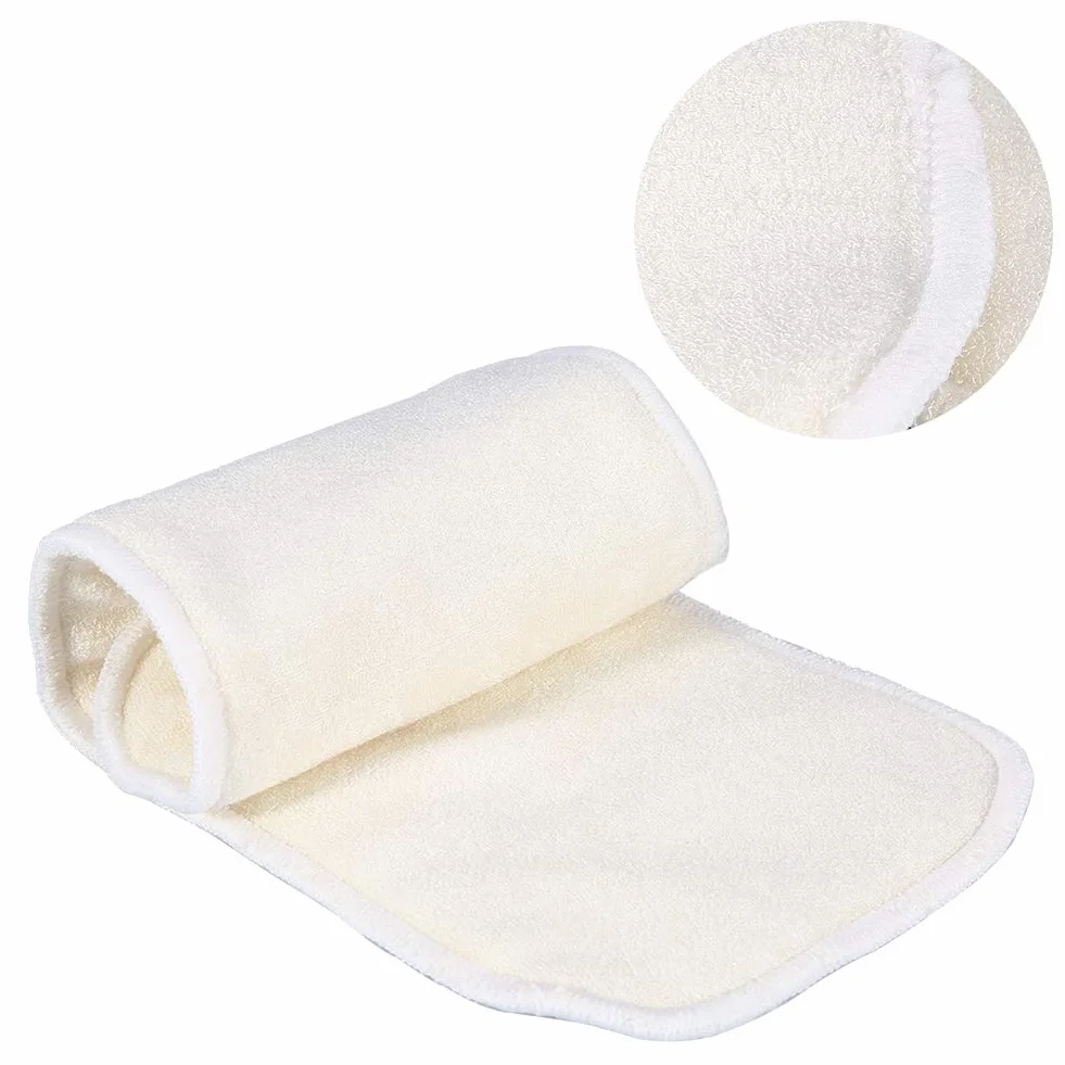 Inserts de couches 4Layers Fibre de Bambou Adulte Incontinence Adhésif Doublure Couche Pad