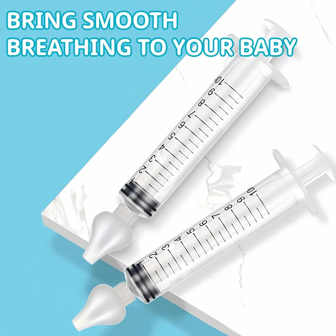 Lot de 4 mouches bébé seringue nasale Nettoyeur de nez Dispositif de rinçage irrigation nasale Sans BPA