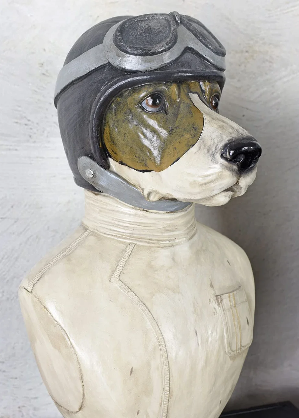 Buste d'animal Décorative Antique 50cm Chien Hundepilot lup038