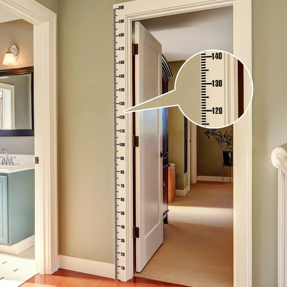 Autocollants Muraux Imperméables Toise Murale Enfants Amovibles Chambre