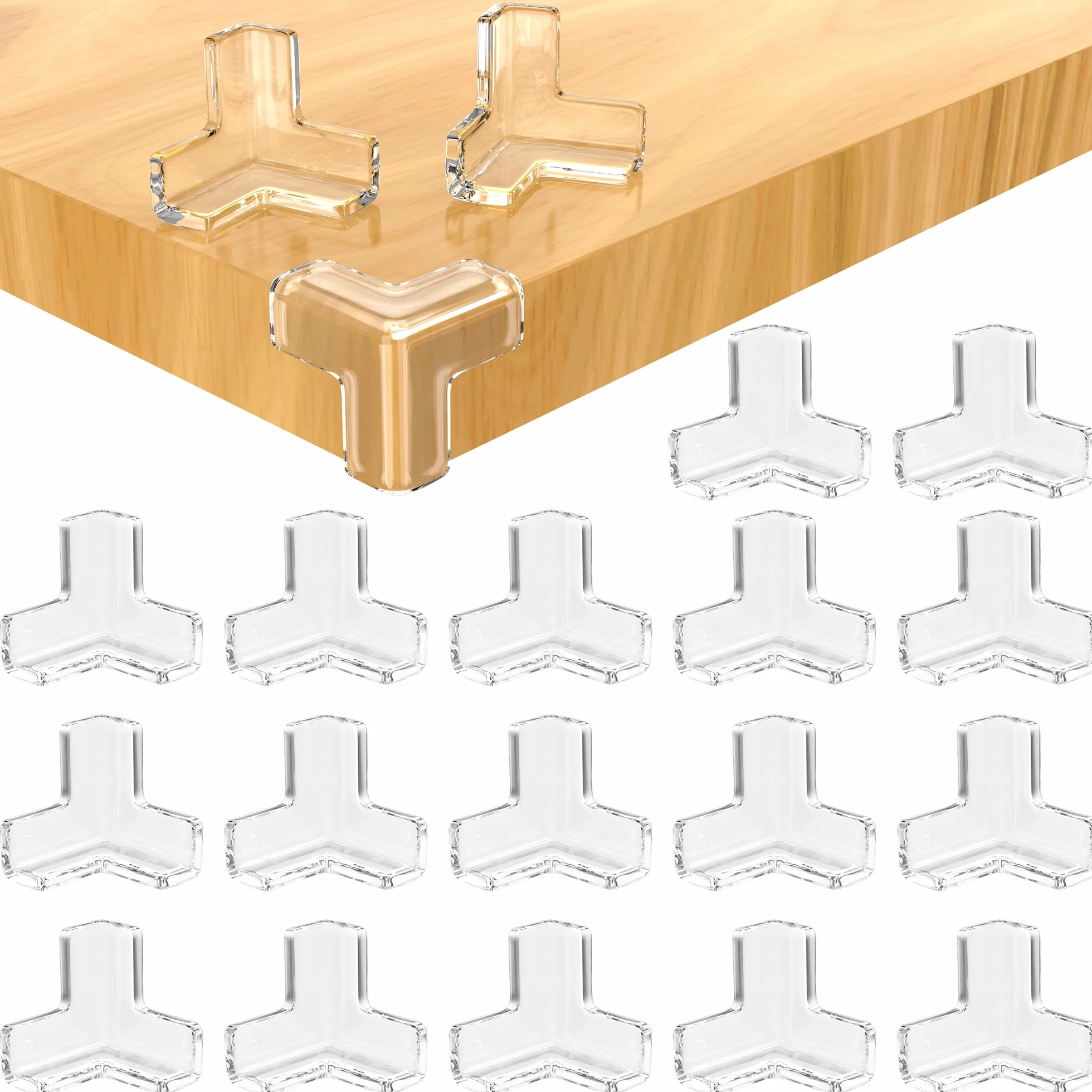 Elalove Protection Bébé Coins de Table Forme de T 3.3x3.3x3.3 cm