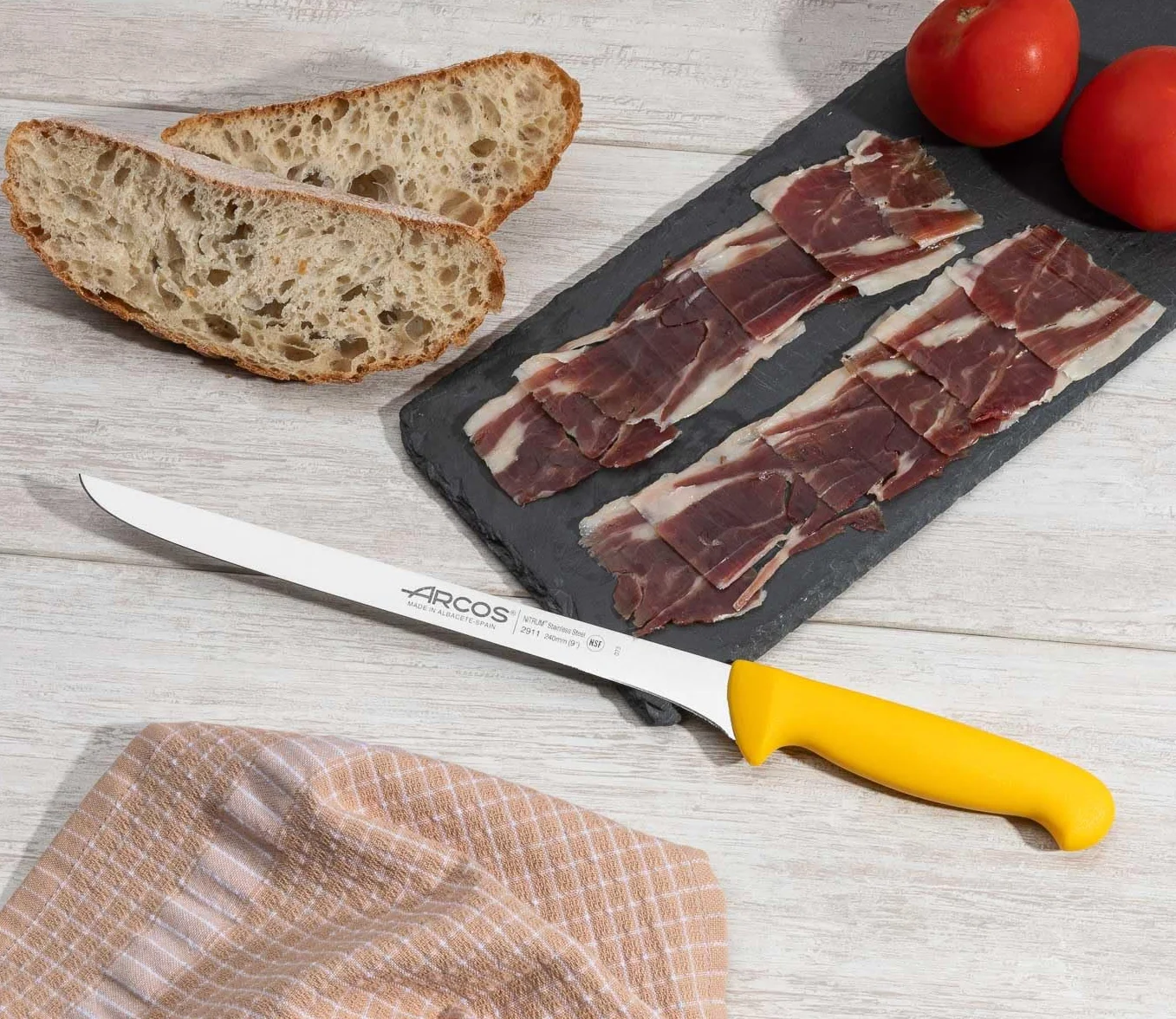 Arcos Couteau à Jambon Flexible 24 cm Acier Inoxydable Nitrum Série 2900