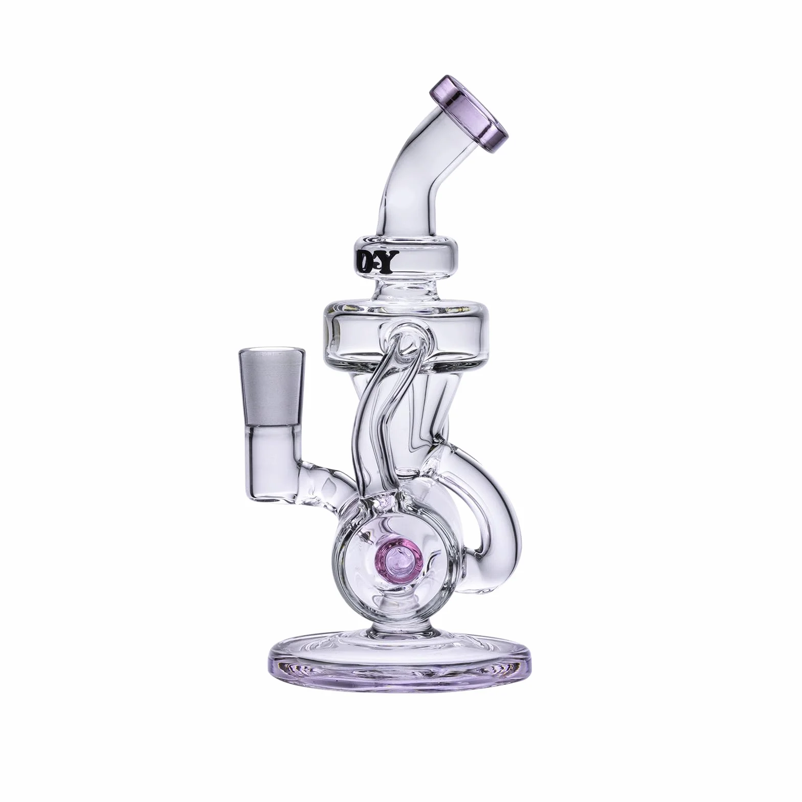 Goody Glass Drummer Boy Mini Dab Rig Bong Pipe à eau - Rose 4Piece Kit