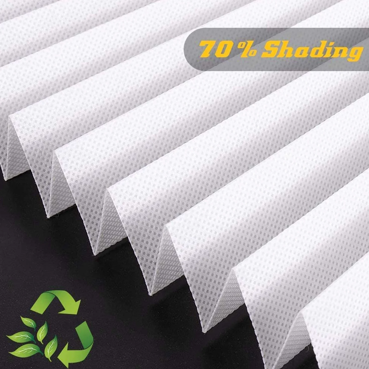 Store Plissé sans Perçage, Store Occultant Temporaire Thermo Protection Solaire pour Fenêtres, Rideau Occultant Thermiques avec 12 Clips - 6 Piece, Facile à Couper et à Installer (Blanc,90X150cm)
